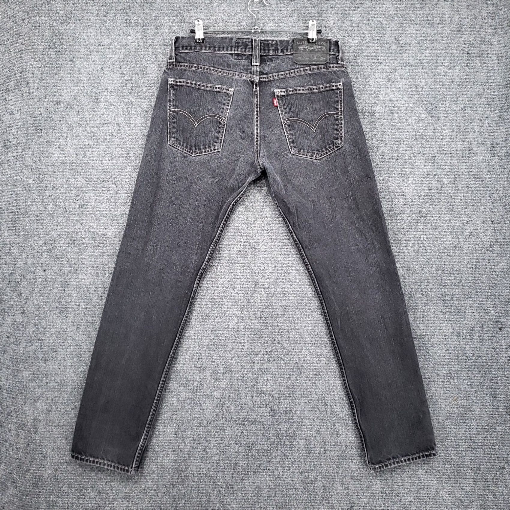 Levi's Levi's Jeans Mens Skinny Tapered Dark Wash Gray Denim 506 32x30 Size US 32 / EU 48 - 2 Thumbnail