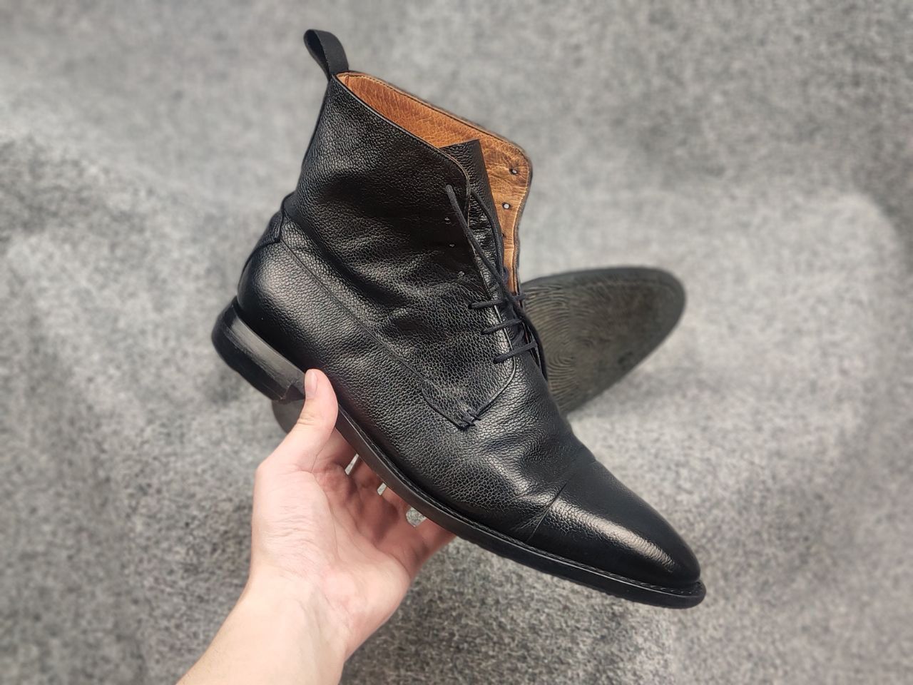 Oliver Sweeney Oliver Sweeney Cagnano Black Leather Ankle classic Boots Size US 10.5 / EU 43-44 - 16 Thumbnail