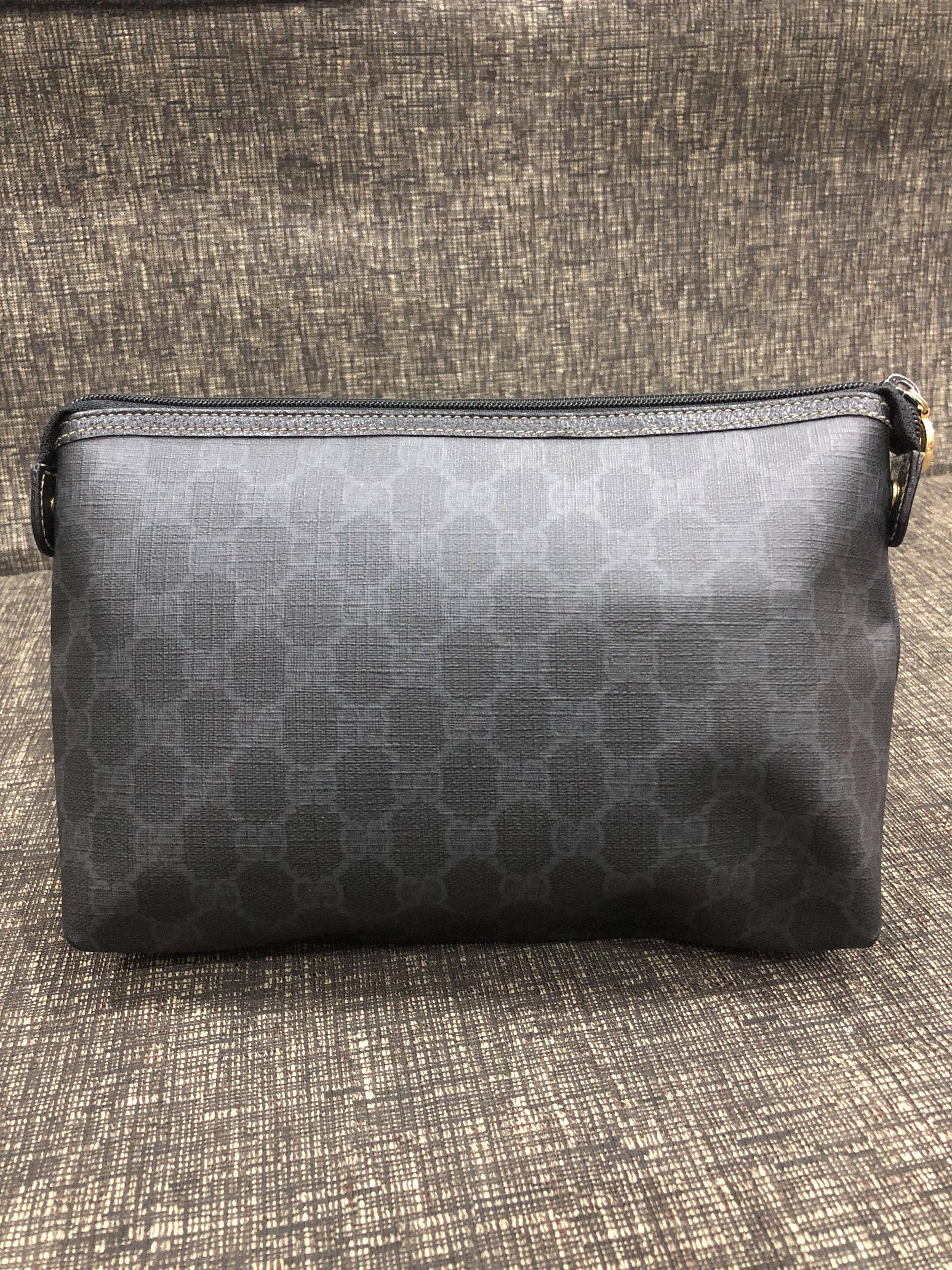 Gucci Gucci black GG coated canvas pouch Size ONE SIZE - 5 Thumbnail