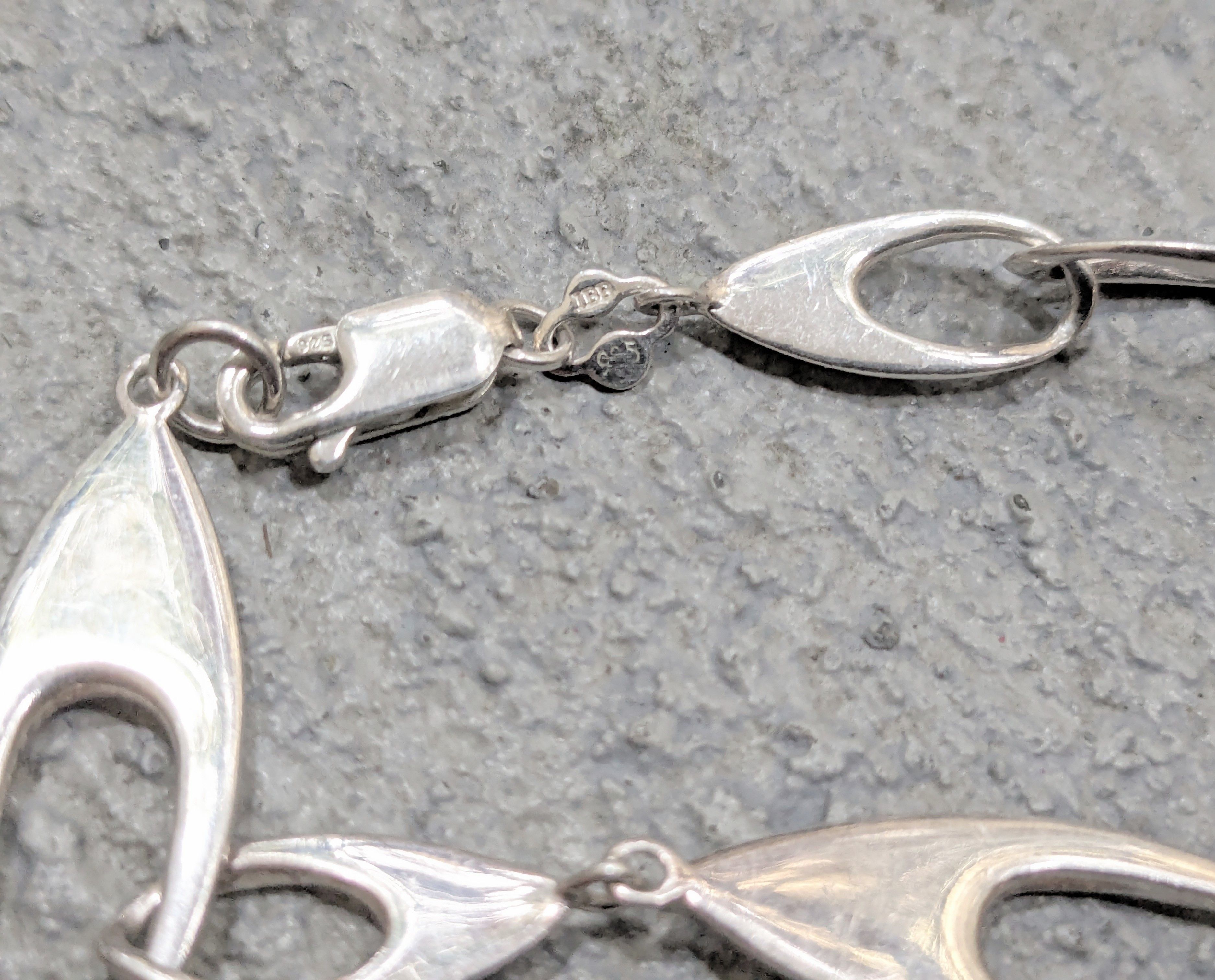 Jewelry Vintage Sterling Silver Bracelet Oval Link Chain 7.5" Modern Size ONE SIZE - 7 Thumbnail