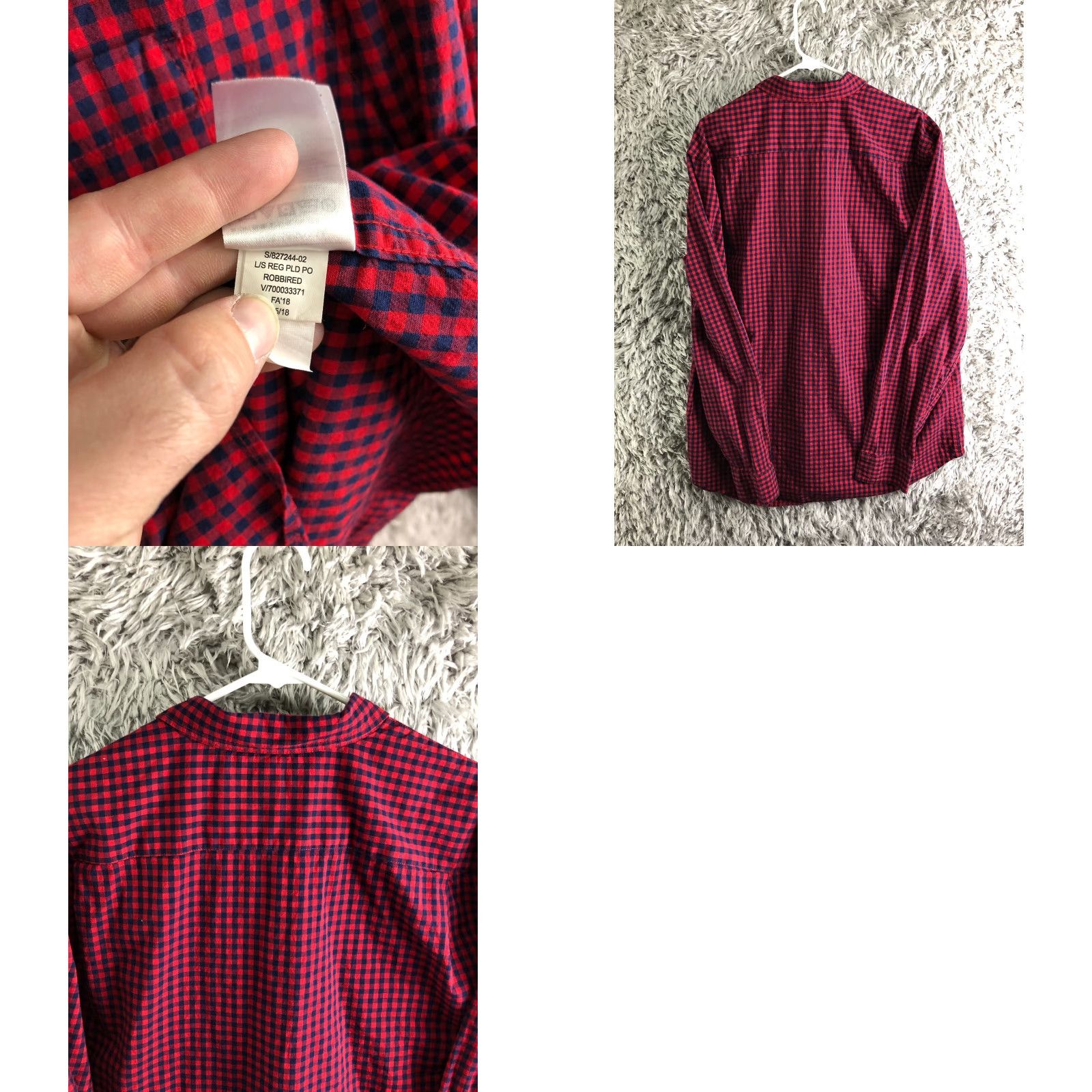 Old Navy Old Navy Everyday Shirt Red Plaid Long Sleeve Button-Down Collar Shirt XLT Big & Tall Mens Shirt Size US XL / EU 56 / 4 - 8 Thumbnail