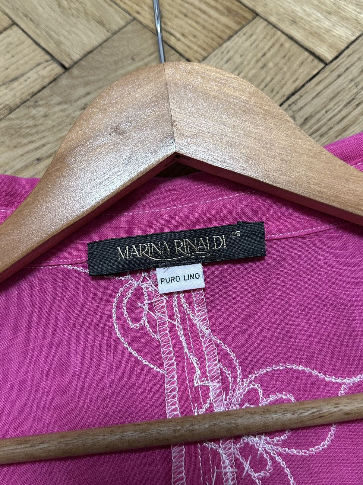 Marina Rinaldi Marina Rinaldi Women’s 100% Pure Linen Shirt Blouse Size XL Size XL / US 12-14 / IT 48-50 - 7 Thumbnail