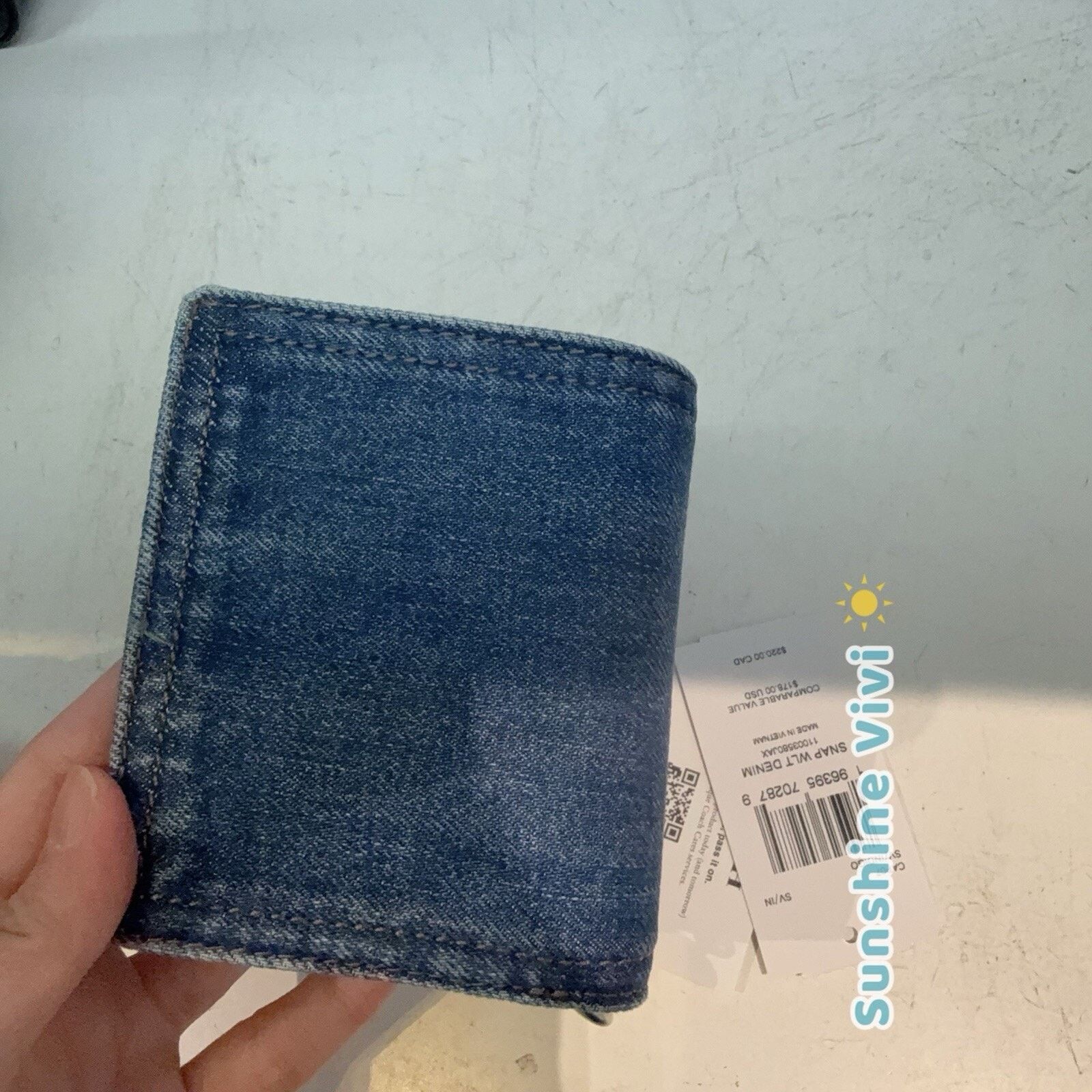 Coach NWT Coach Snap Wallet In denim/Silver/Indigo CAP07 Denim Size ONE SIZE - 4 Thumbnail