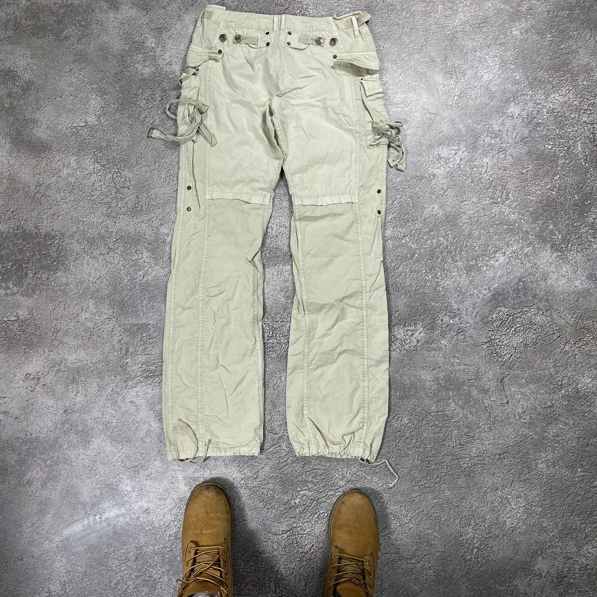 If Six Was Nine Vintage 90s Flared Pants Parachute Tokyo Japan Bondage Y2K Size 27" / US 4 / IT 40 - 5 Thumbnail