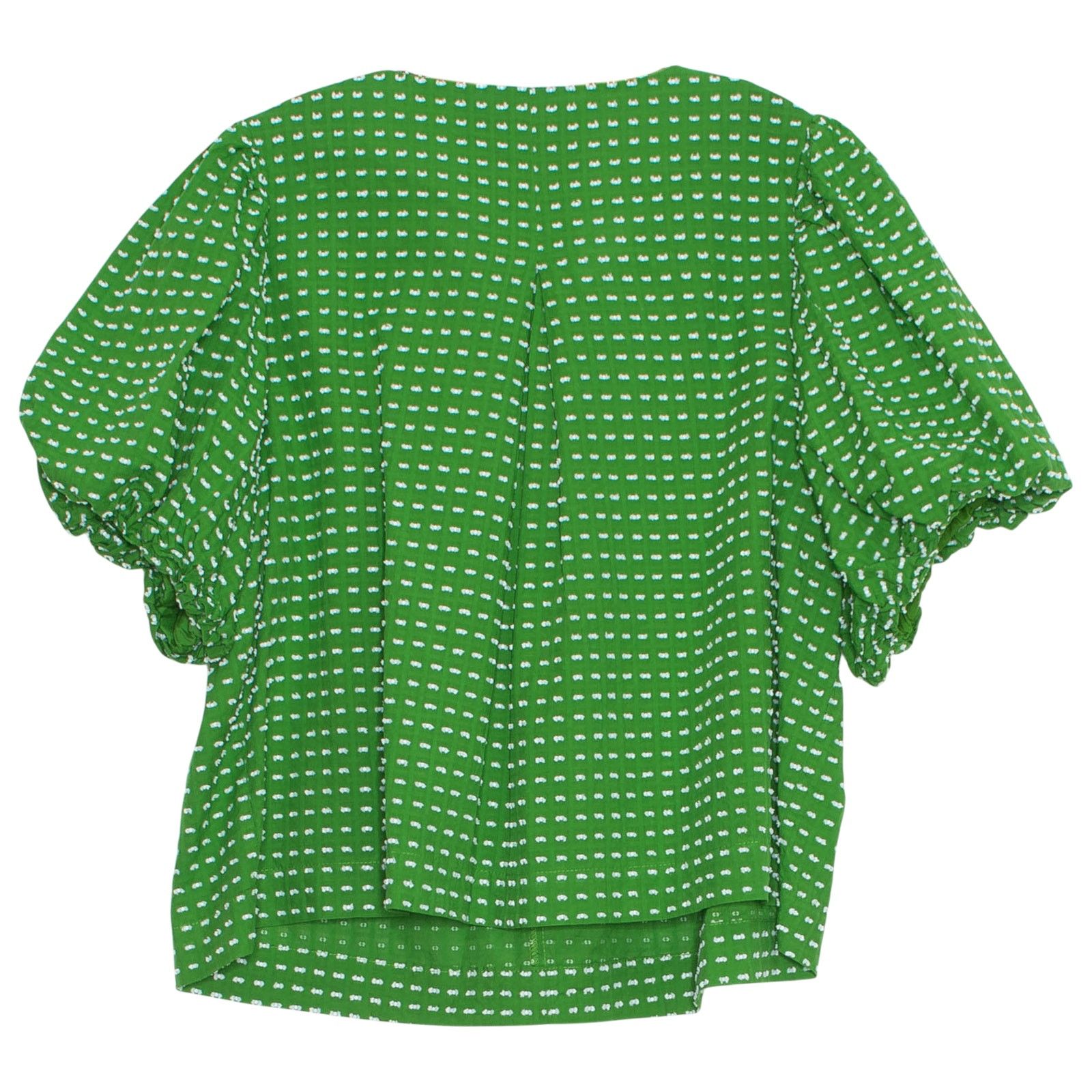 Kate Spade Kate Spade Top Puff Sleeve Swiss Dot Coquette Boho Green XXL Size XXL / US 16-18 / IT 52-54 - 2 Thumbnail