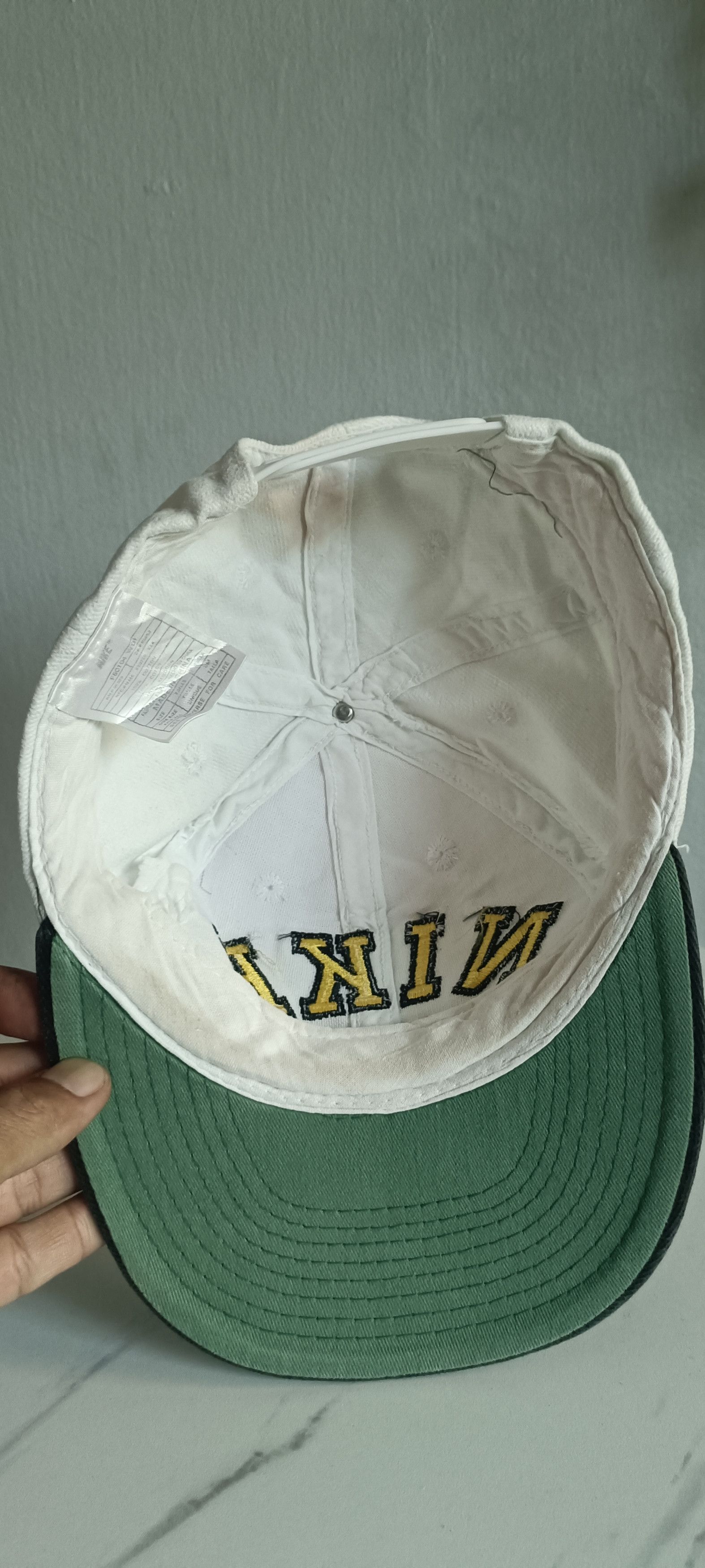 Nike × Vintage Vintage 90's Nike Spell Out Nike Swoosh Snapback Hat Size ONE SIZE - 3 Thumbnail