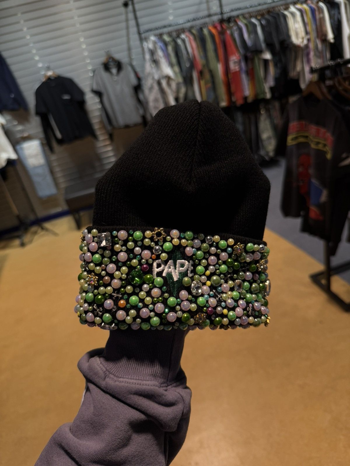 Other PAPE Stone Beanie Crystal Brand New Size ONE SIZE - 6 Thumbnail