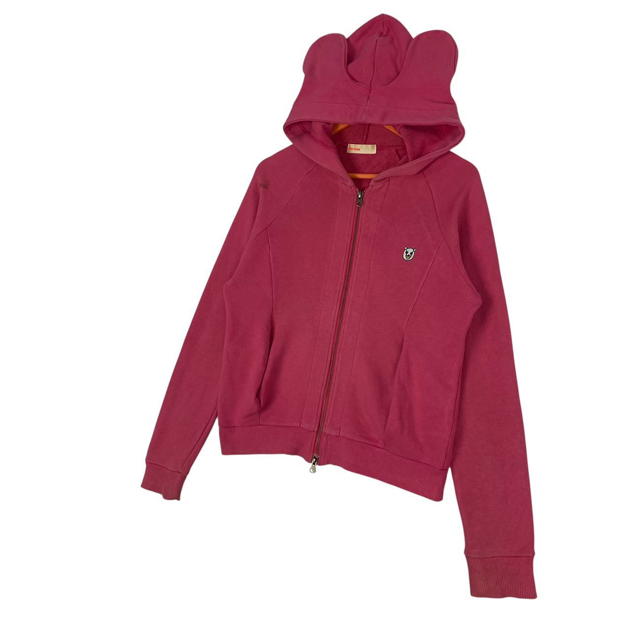 Ne-Net Vintage Né-net Bear Ears Zip Up Hoodie Pink Harajuku Style Size M / US 6-8 / IT 42-44 - 2 Thumbnail