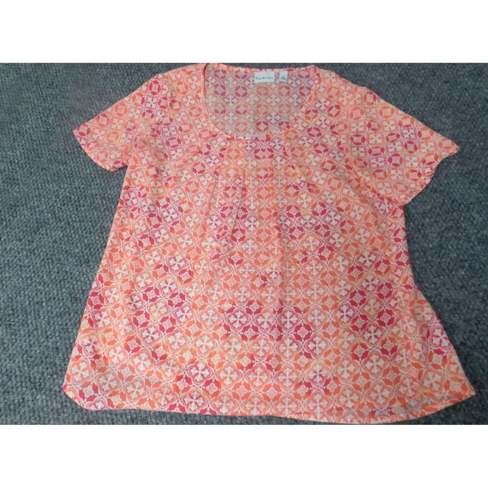 Vintage Kim Rogers Blouse Shirt Womens Small Gray Plaid Button-Down Henley Pullover Casual Regular S Gray Modern Women Size S / US 4 / IT 40 - 2 Thumbnail