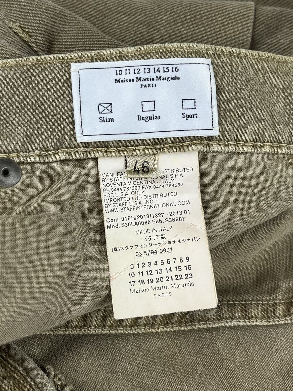 Maison Margiela SS13 Maison Margiela Line 10 Stitched Beige Slim Jeans Size US 30 / EU 46 - 7 Thumbnail