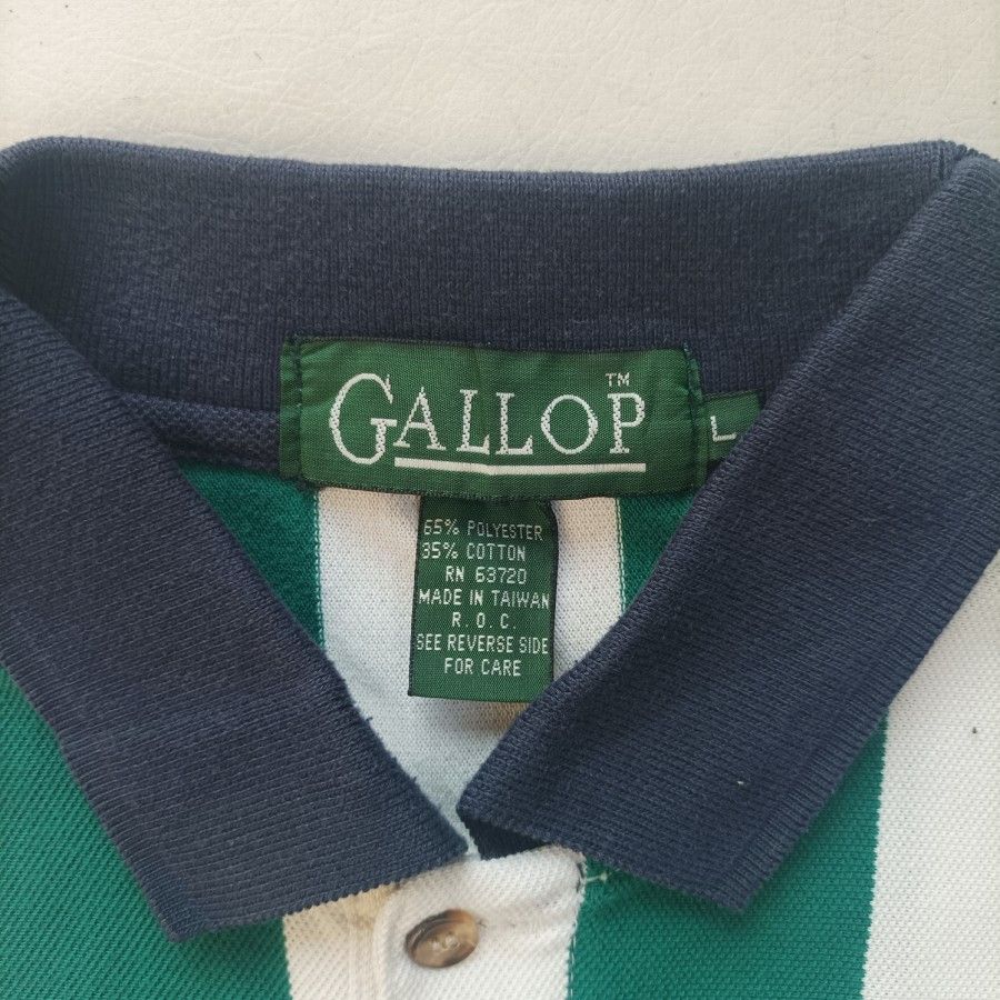 Vintage 90s Gallop multicolour stripes polo shirt casual Size US L / EU 52-54 / 3 - 3 Thumbnail