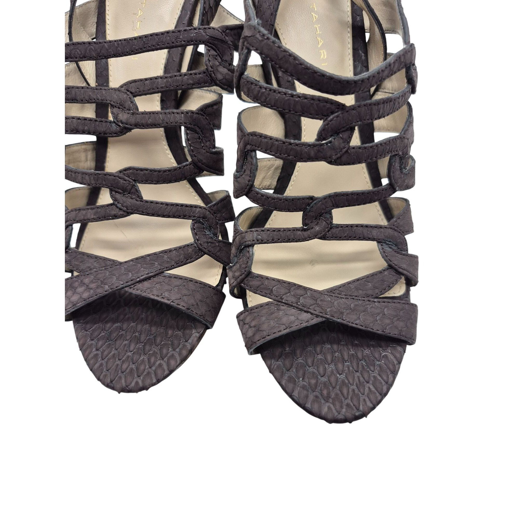 Elie Tahari Elie Tahari Meredith Wedge Suede Heeled Sandals Brown 8 Size US 8 / IT 38 - 7 Thumbnail