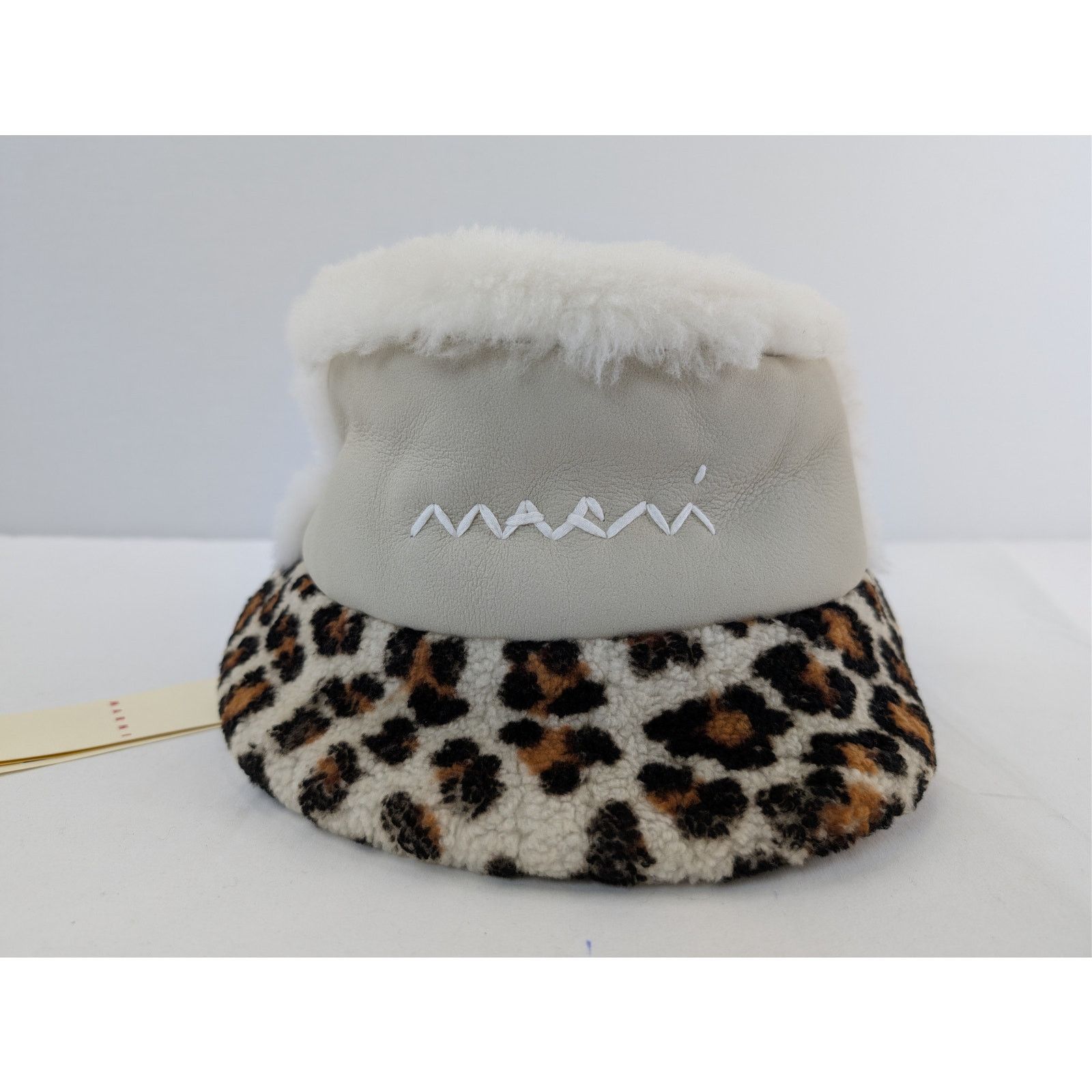Marni o1rshd1 Size: L / Shearling Leopard Print Bucket Cap / Hat Size ONE SIZE - 1 Thumbnail