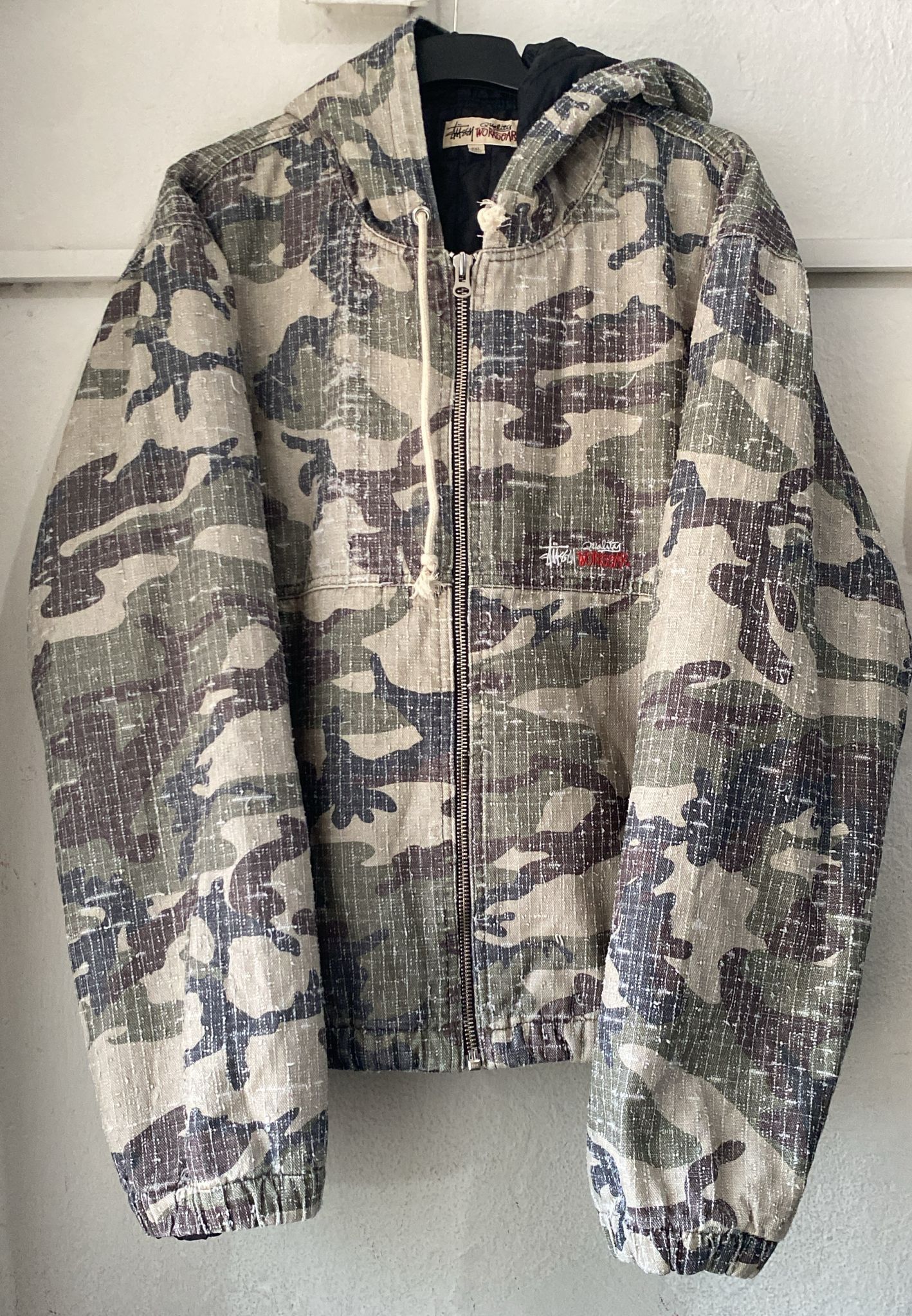 Stussy Woodland Camo Canvas Needlepunch Work Jacket Size US XXL / EU 58 / 5 - 2 Thumbnail
