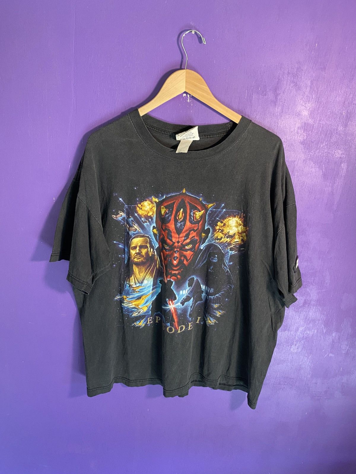 Vintage 90s Star wars episode 1 faded t-shirt
