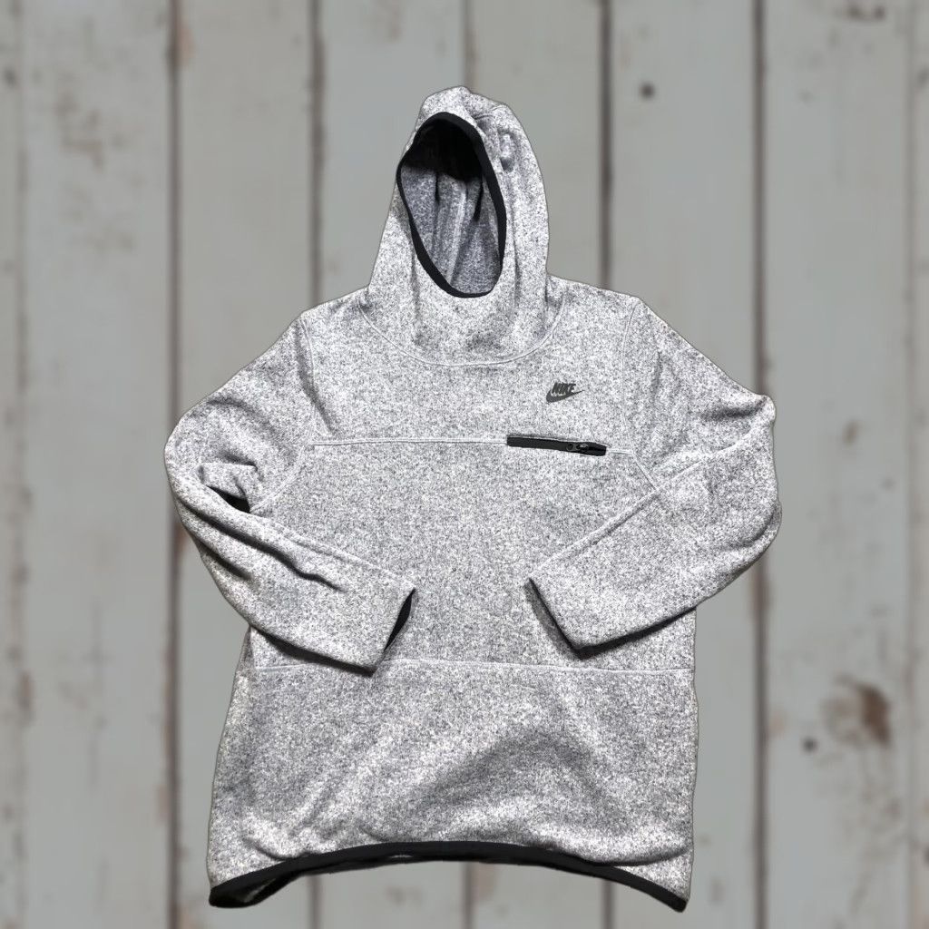 Nike Nike Hoodie Mens XL Gray Pullover Hooded Sweatshirt Zip Chest Pocket Swoosh Logo Size US XL / EU 56 / 4 - 1 Thumbnail