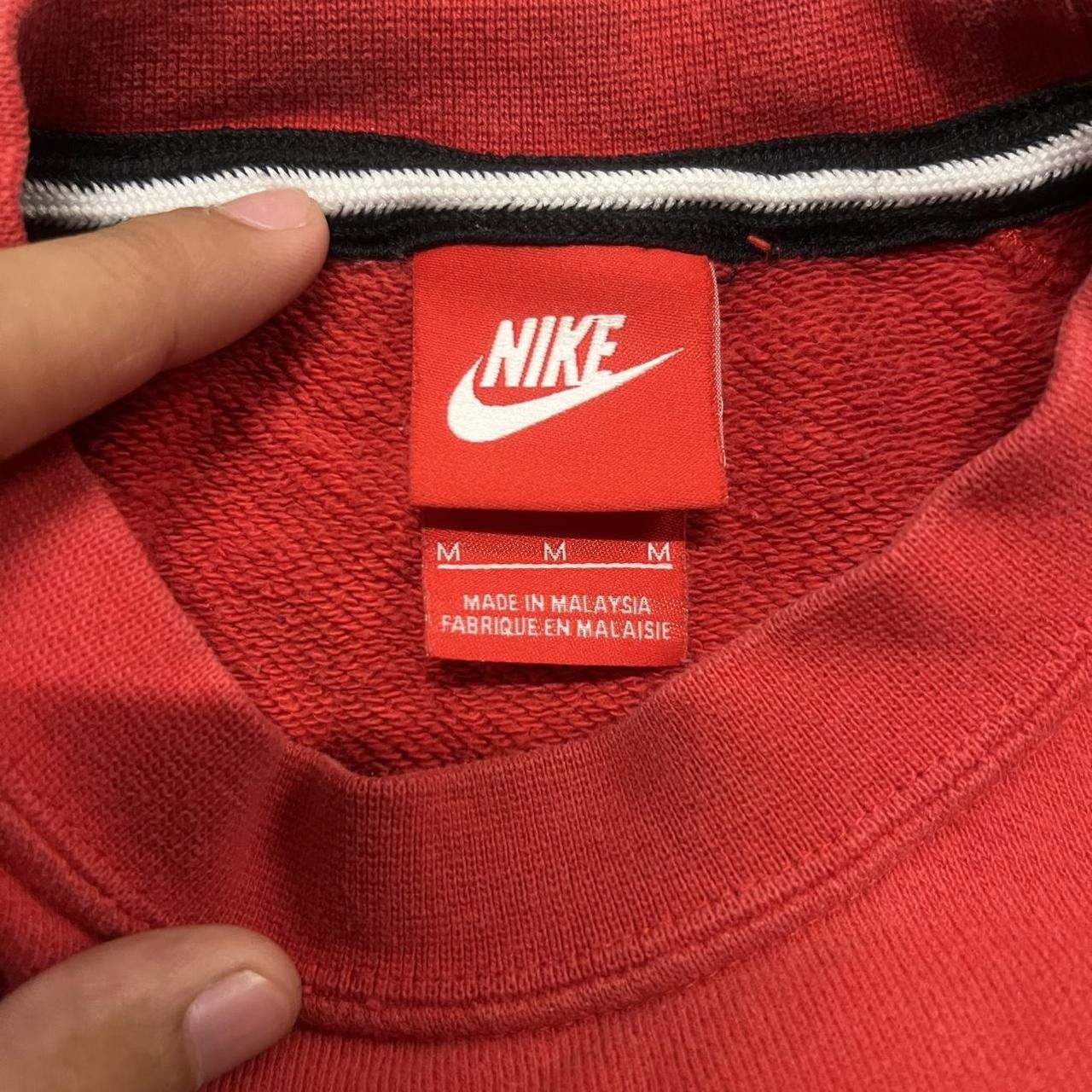 Nike × Vintage Vintage Y2K Nike Red SweatShirt Red Tag Essential Hoodie! Size US M / EU 48-50 / 2 - 4 Thumbnail