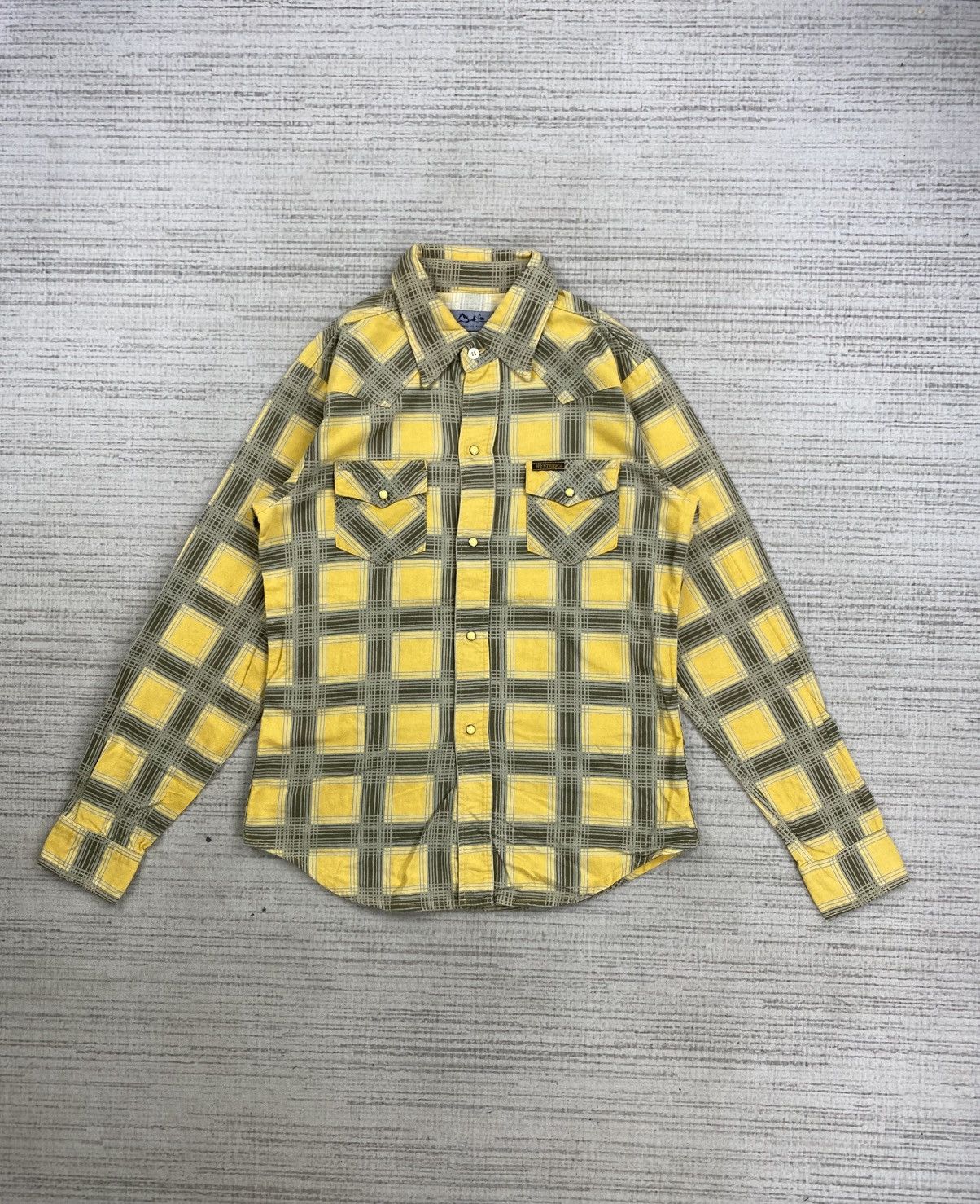 Hysteric Glamour × Japanese Brand × Vintage Vintage Hysteric Yellow Checked Button Ups Shirt Size US S / EU 44-46 / 1 - 1 Thumbnail