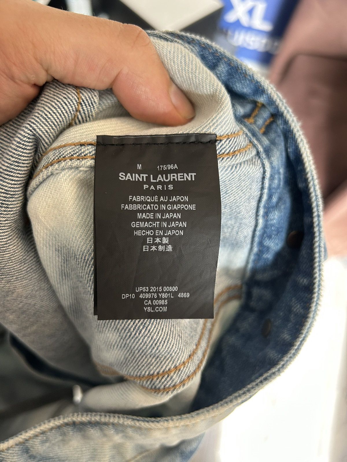 Saint Laurent Paris Bleached Denim Vest Size US M / EU 48-50 / 2 - 10 Thumbnail