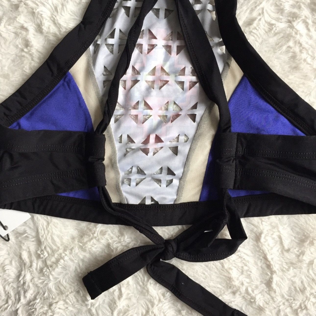 Other THRIVE Black Neon Aztec Thalia High Halterneck Bikini Top Size M / US 6-8 / IT 42-44 - 8 Thumbnail