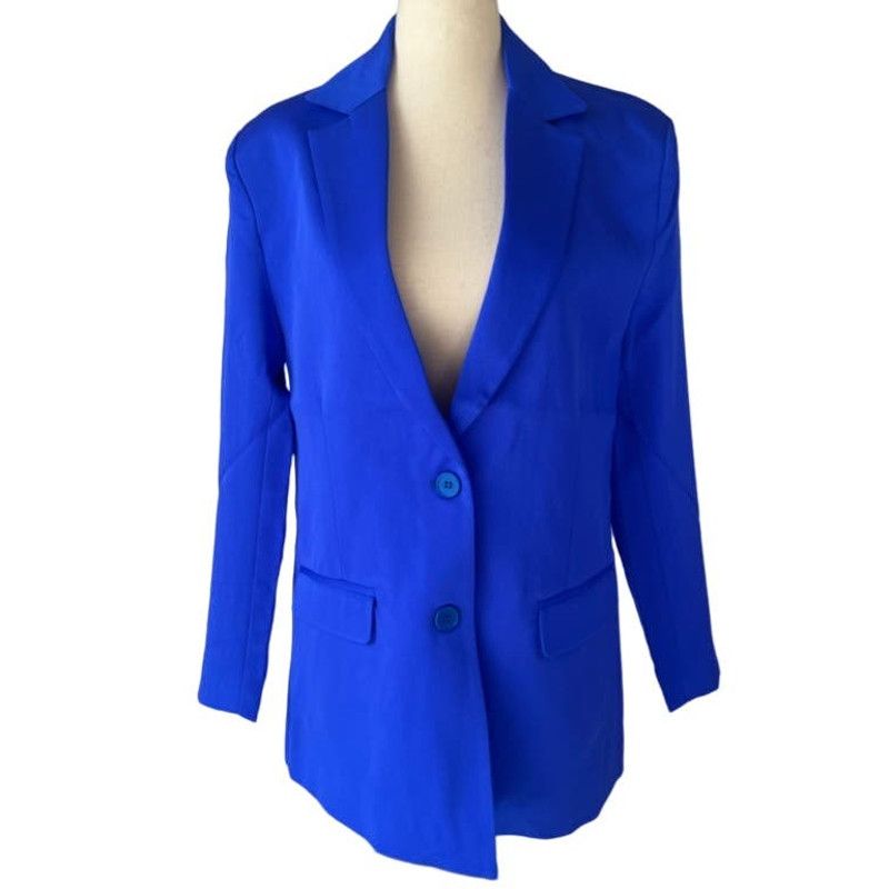 image of Ser O Ya Ser.o.ya Vienna Oversized Blazer In Royal Blue, Women's (Size XS)