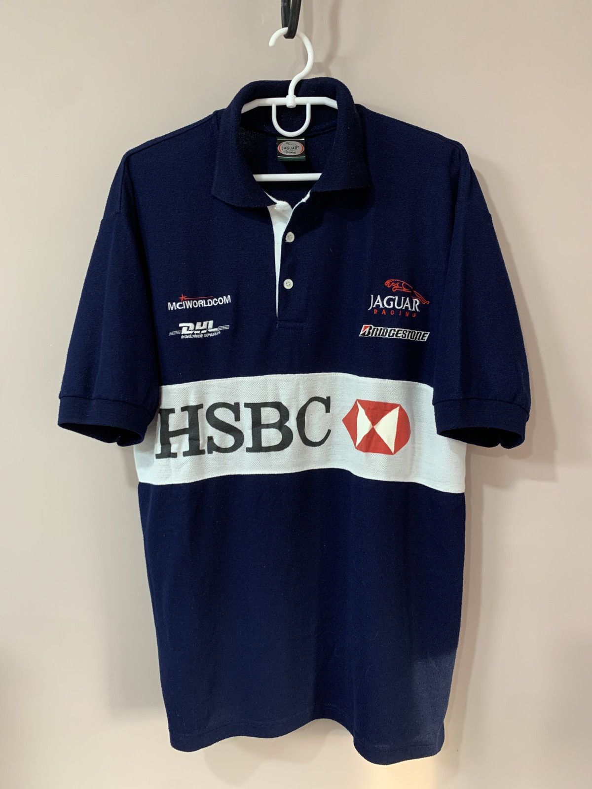 Formula 1 × Vintage Jaguar vintage 90s Racing Polo shirt Formula 1 Blue Size XL Size US XL / EU 56 / 4 - 1 Thumbnail