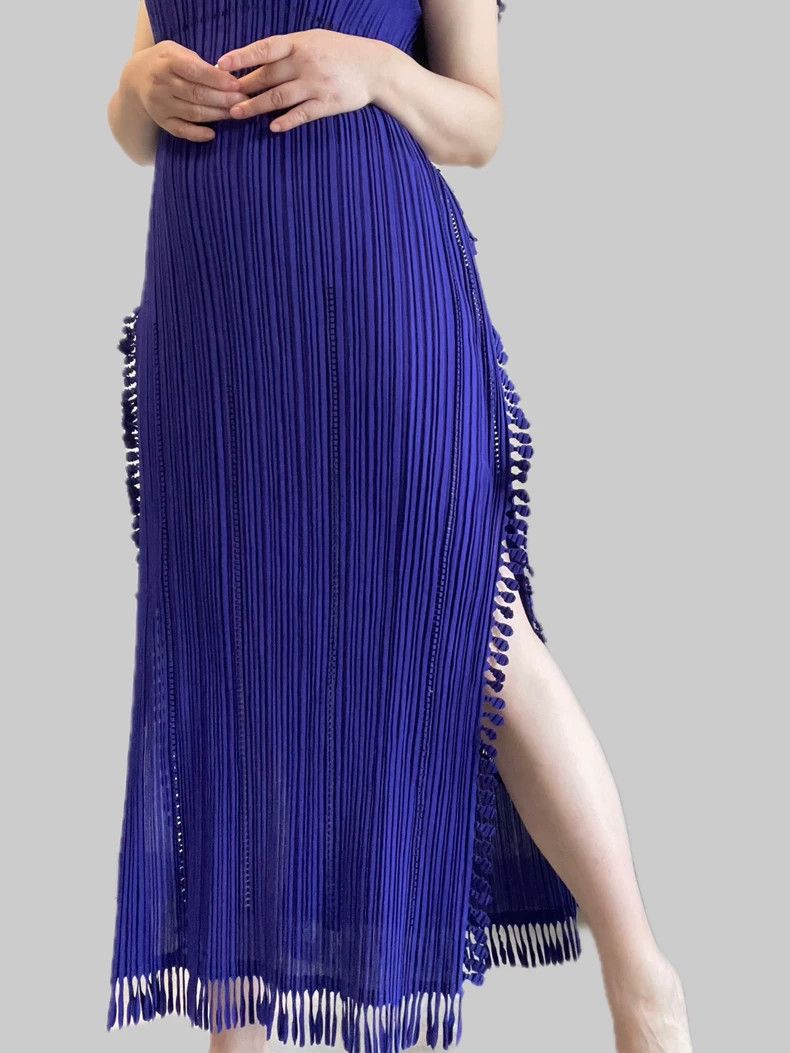 Issey Miyake Issey Miyake Blue main line dragon beard dress Size M / US 6-8 / IT 42-44 - 4 Thumbnail