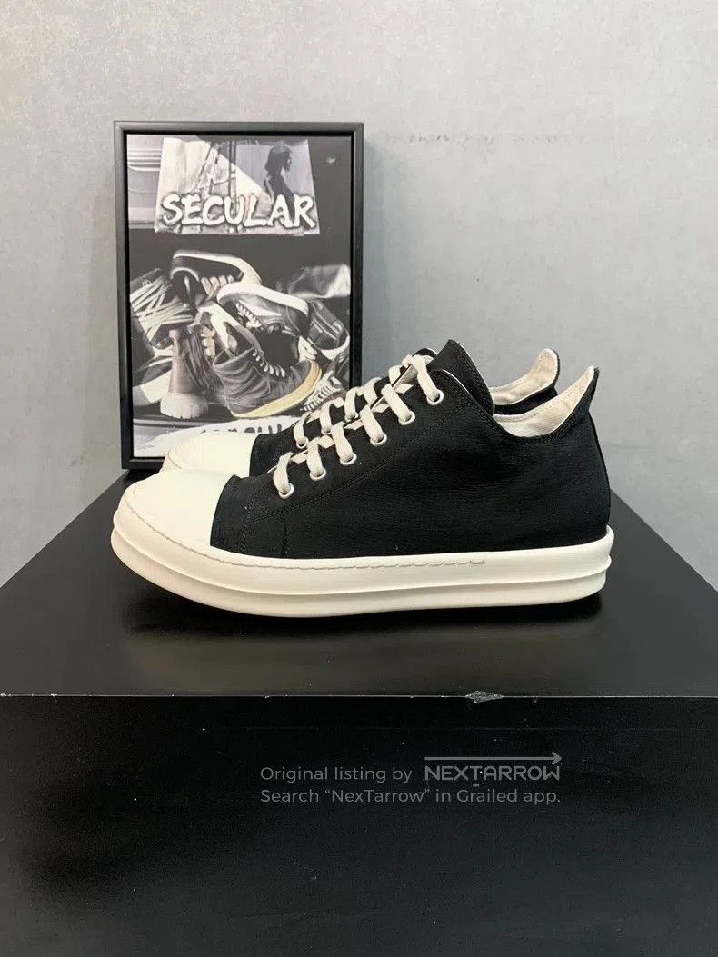 Rick Owens Rick Owens Black and White Low Top Sneakers. Size US 10 / EU 43 - 4 Thumbnail