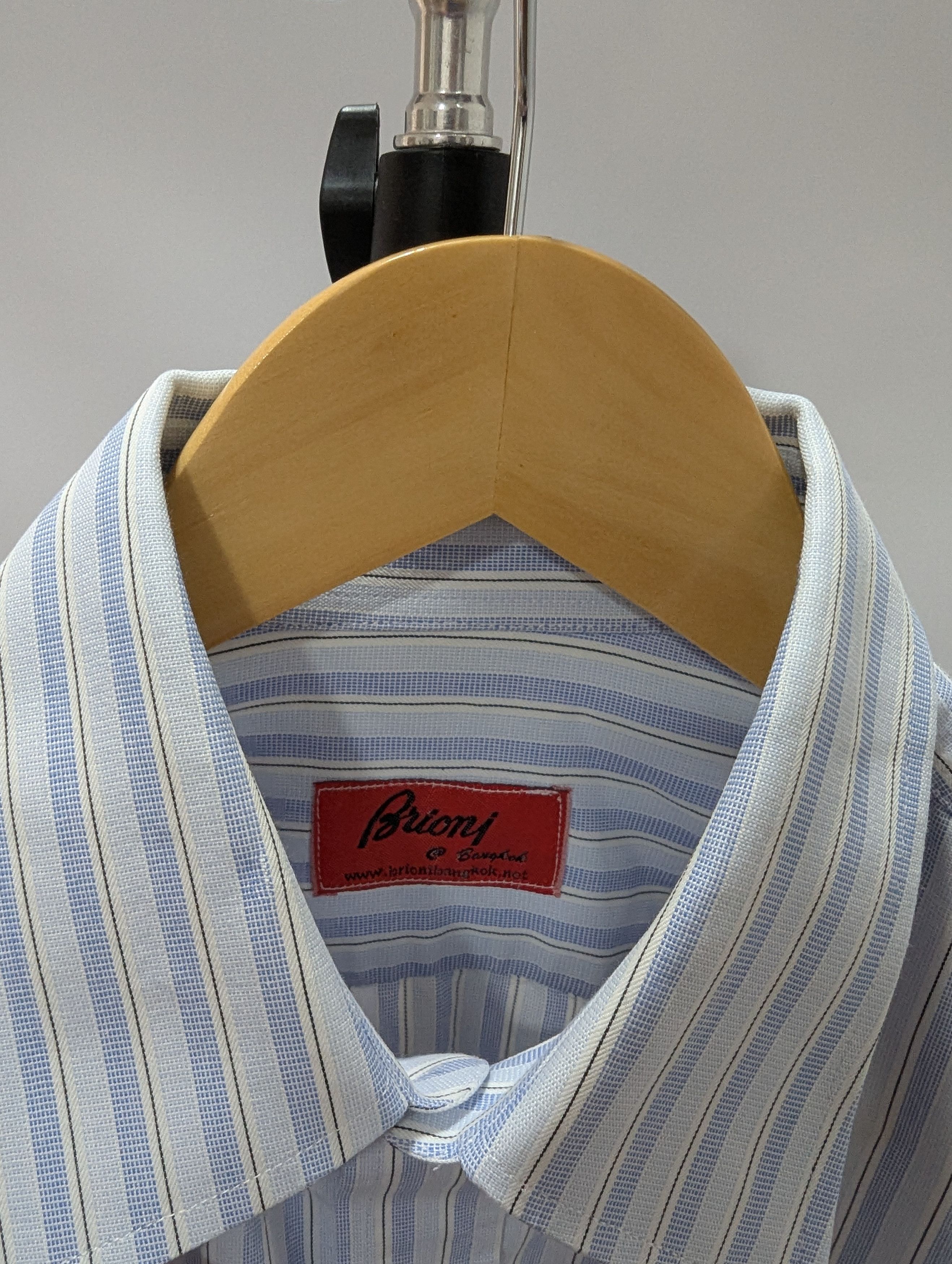 Brioni × Vintage Brioni Striped Vintage Shirt Size US L / EU 52-54 / 3 - 3 Thumbnail