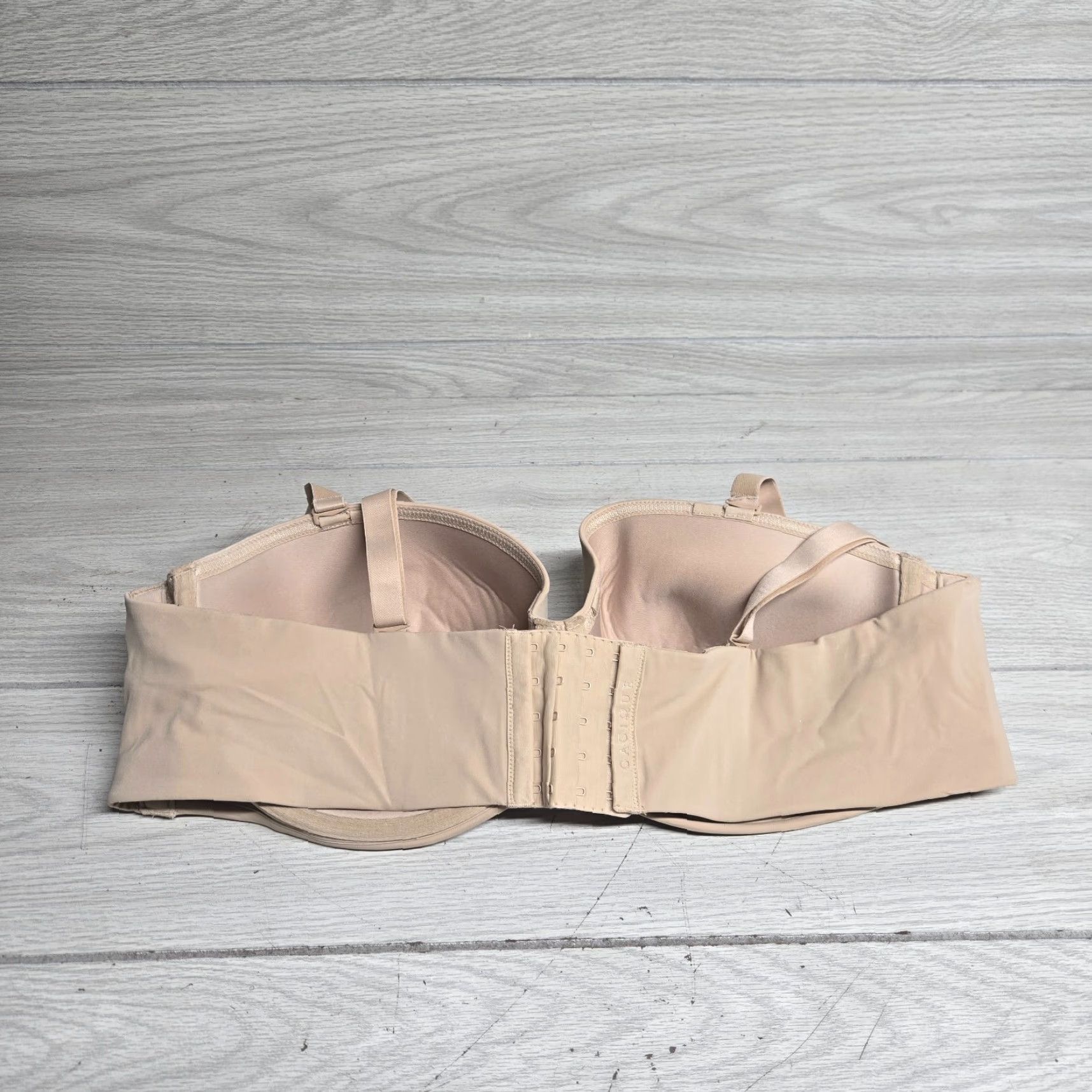 Vintage Cacique Bra 46D Tan Lightly Lined Full Coverage Underwire Back Closure Size ONE SIZE - 3 Thumbnail