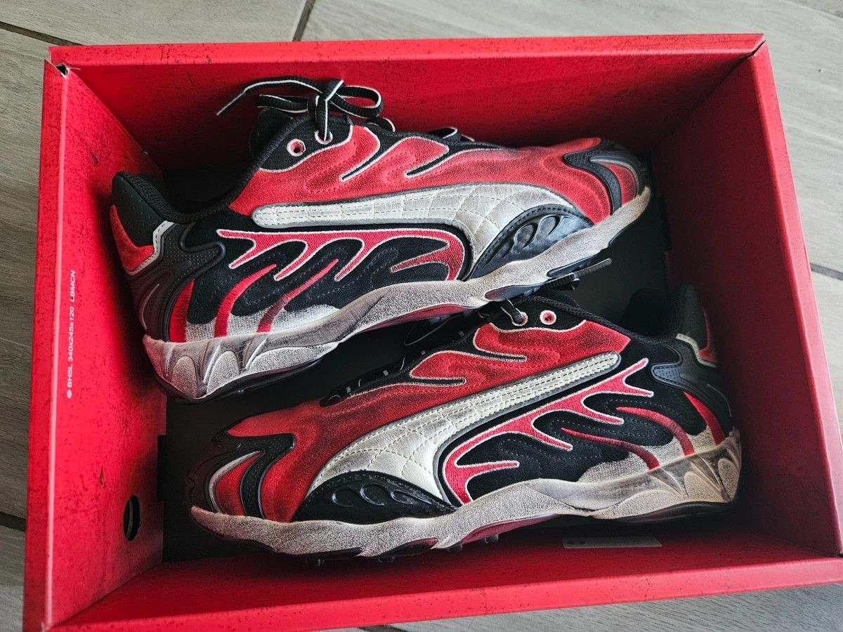 A$AP Rocky × Puma Puma Inhale OG ASAP Rocky Distressed Pack Black Pop Red Size US 10.5 / EU 43-44 - 1 Thumbnail