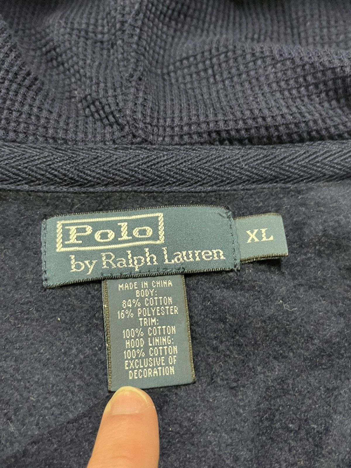 Polo Ralph Lauren × Vintage Polo Ralph Lauren vintage zip up thermal lined hoodie hype Size US XL / EU 56 / 4 - 11 Thumbnail
