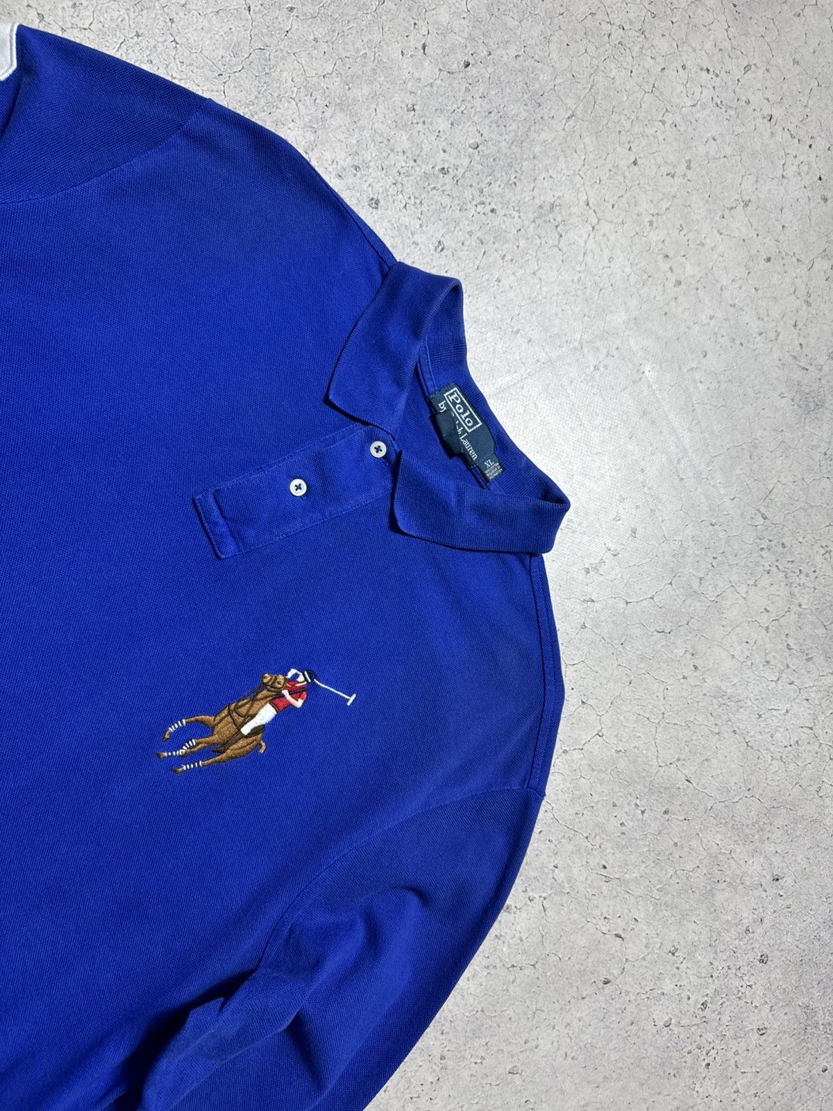 Polo Ralph Lauren Polo Ralph Lauren Big Pony Long Sleeve Blue Size XL Vintage Size US XL / EU 56 / 4 - 4 Thumbnail