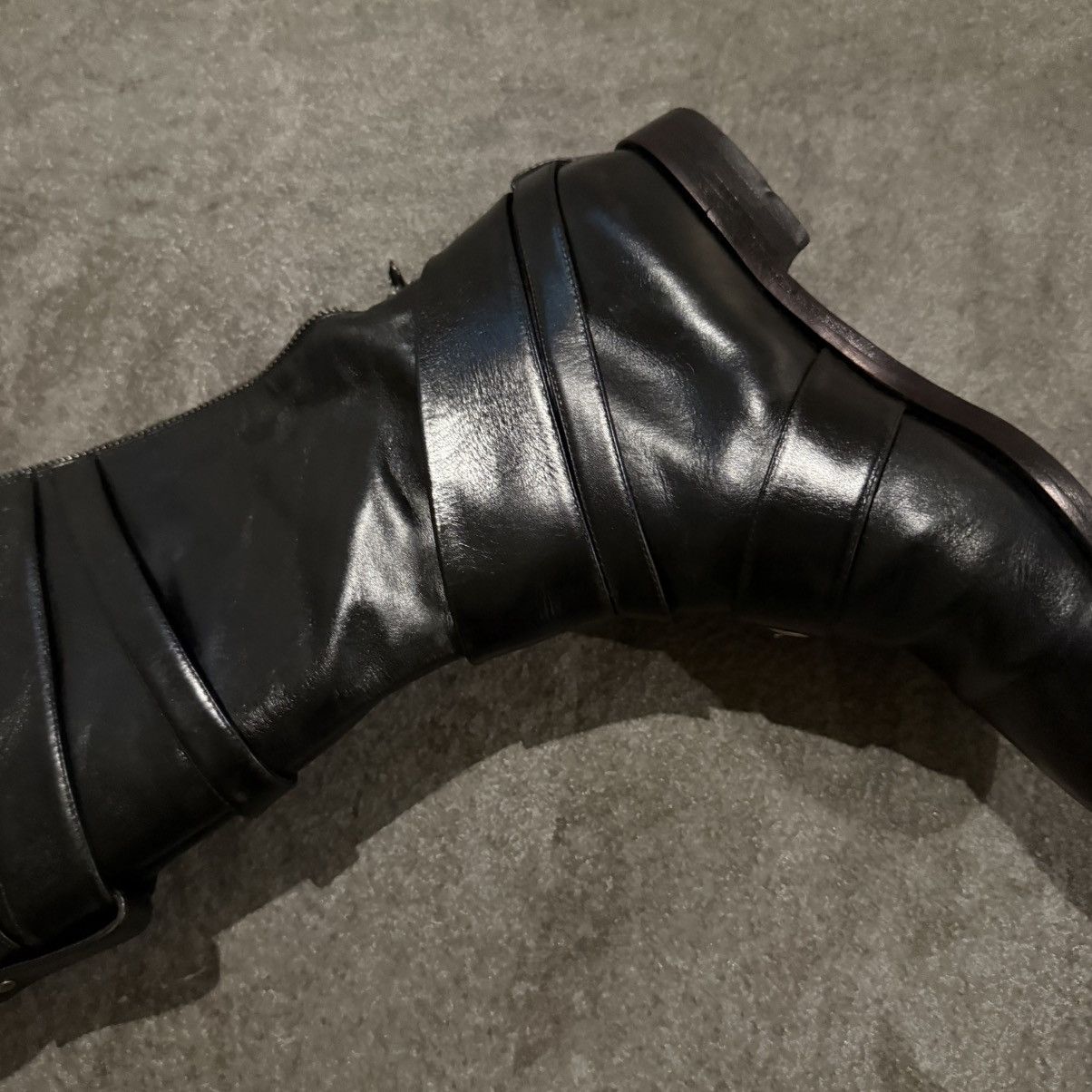 JEAN PAUL GAULTIER KNEE HIGH FLAT RIDING BOOTS