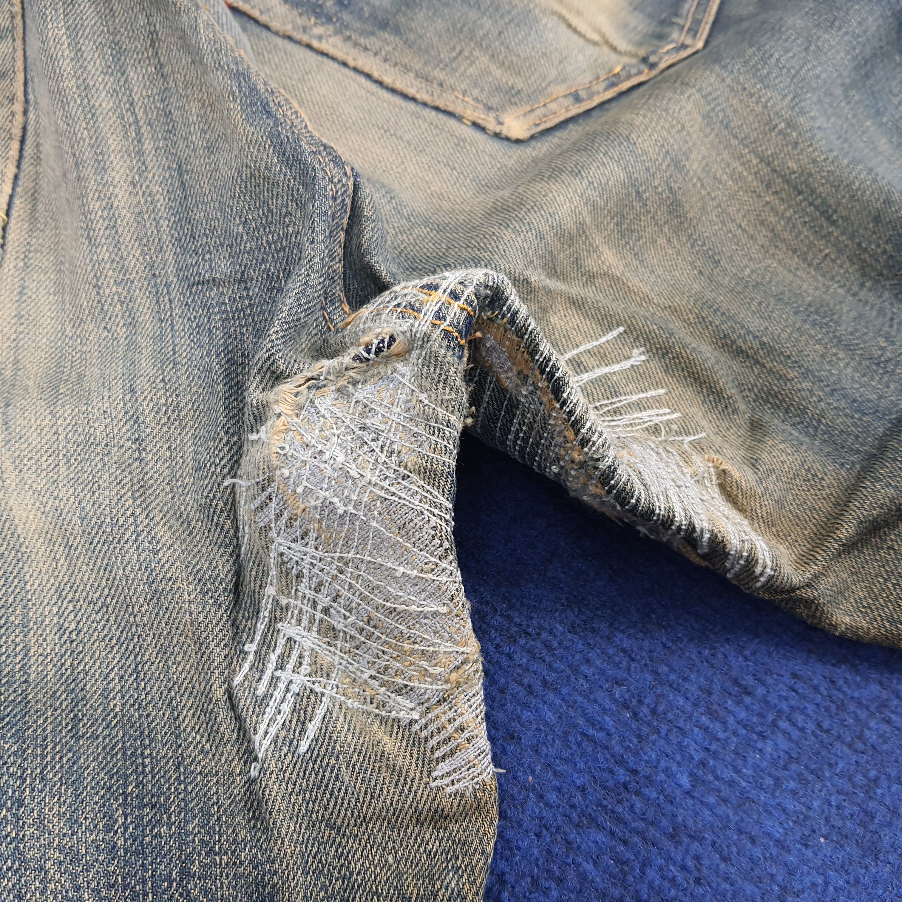 BARNS OUTFITTERS × Japanese Brand × Vintage Vintage Barns Selvedge Japanese Brand Repaired Jeans Size US 28 / EU 44 - 10 Thumbnail