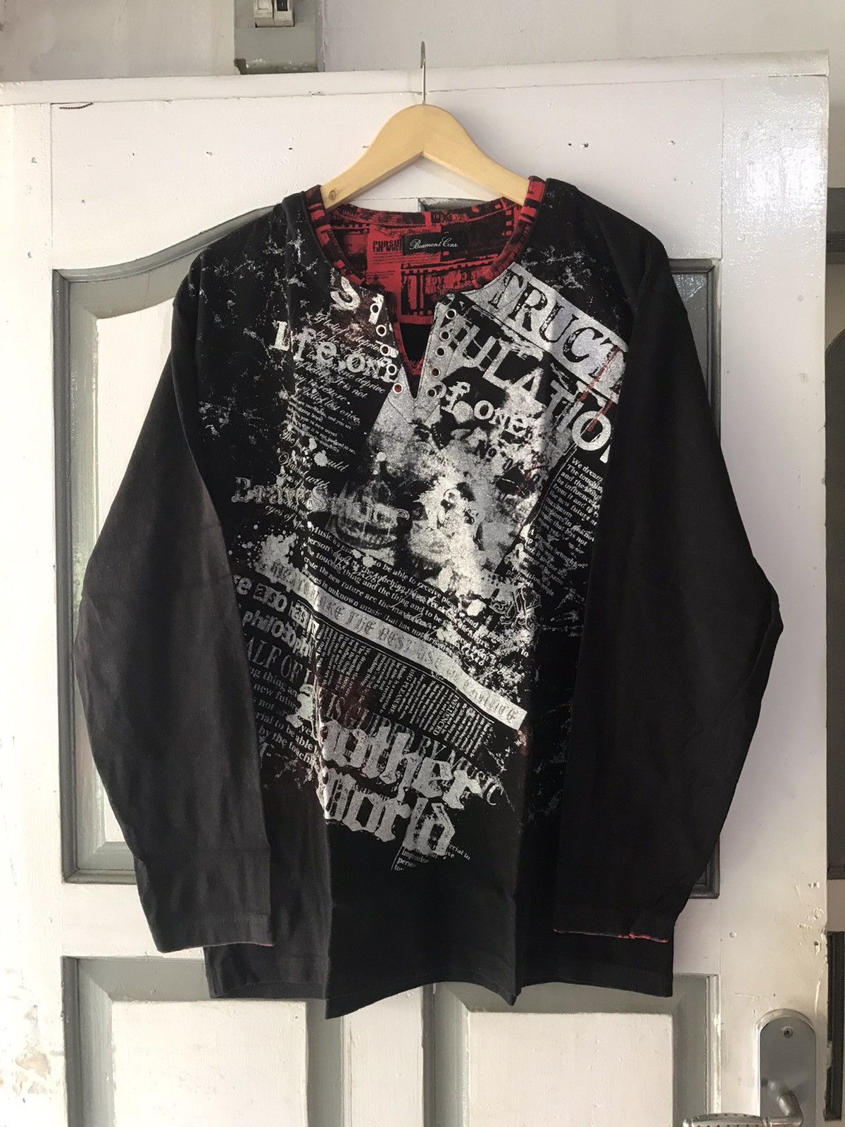 If Six Was Nine Y2K Beamont car punk poem laces up Size US XL / EU 56 / 4 - 1 Thumbnail