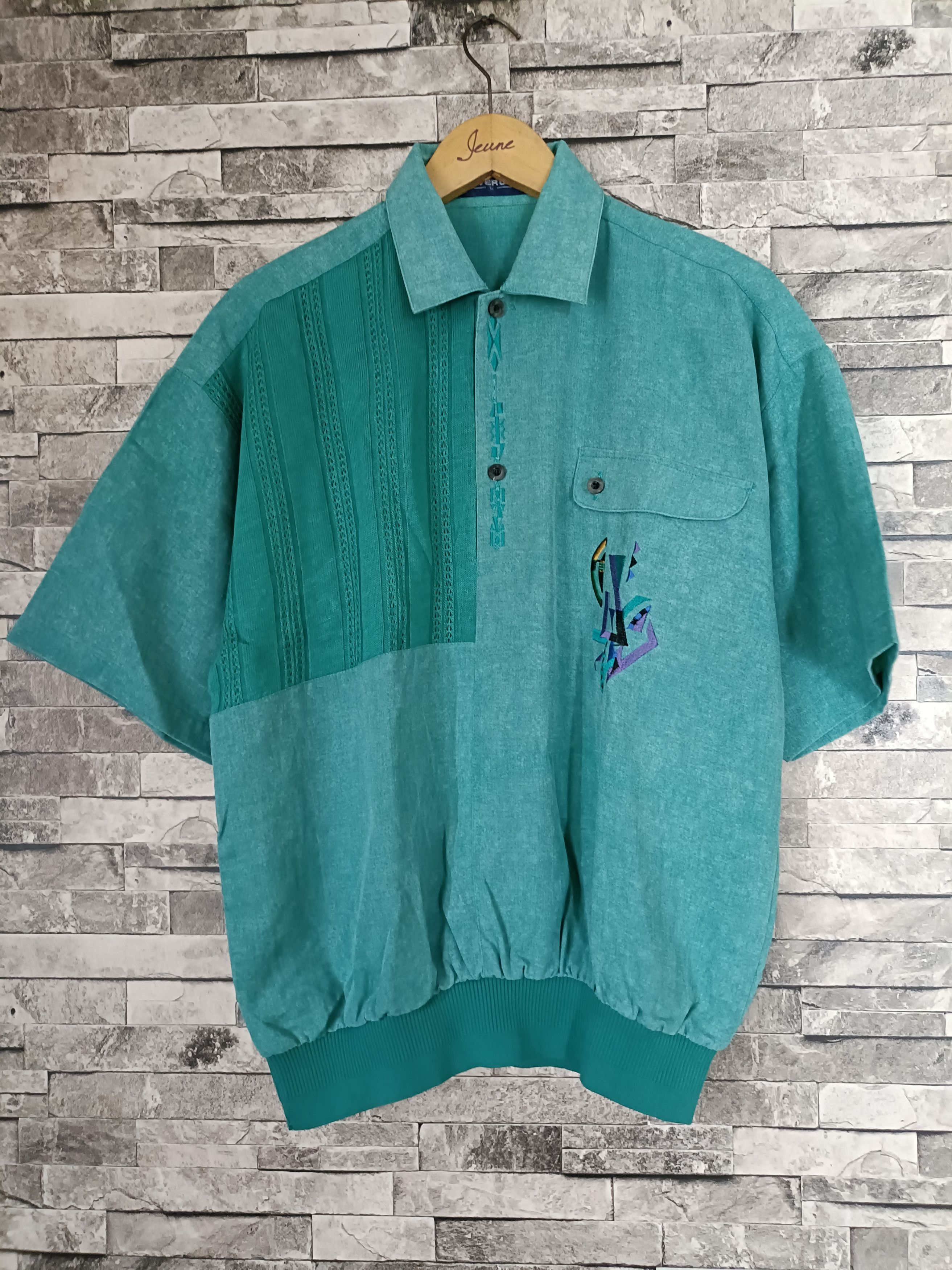 Vintage Vintage silverox japan knit boxy polo shirt Size US L / EU 52-54 / 3 - 1 Thumbnail