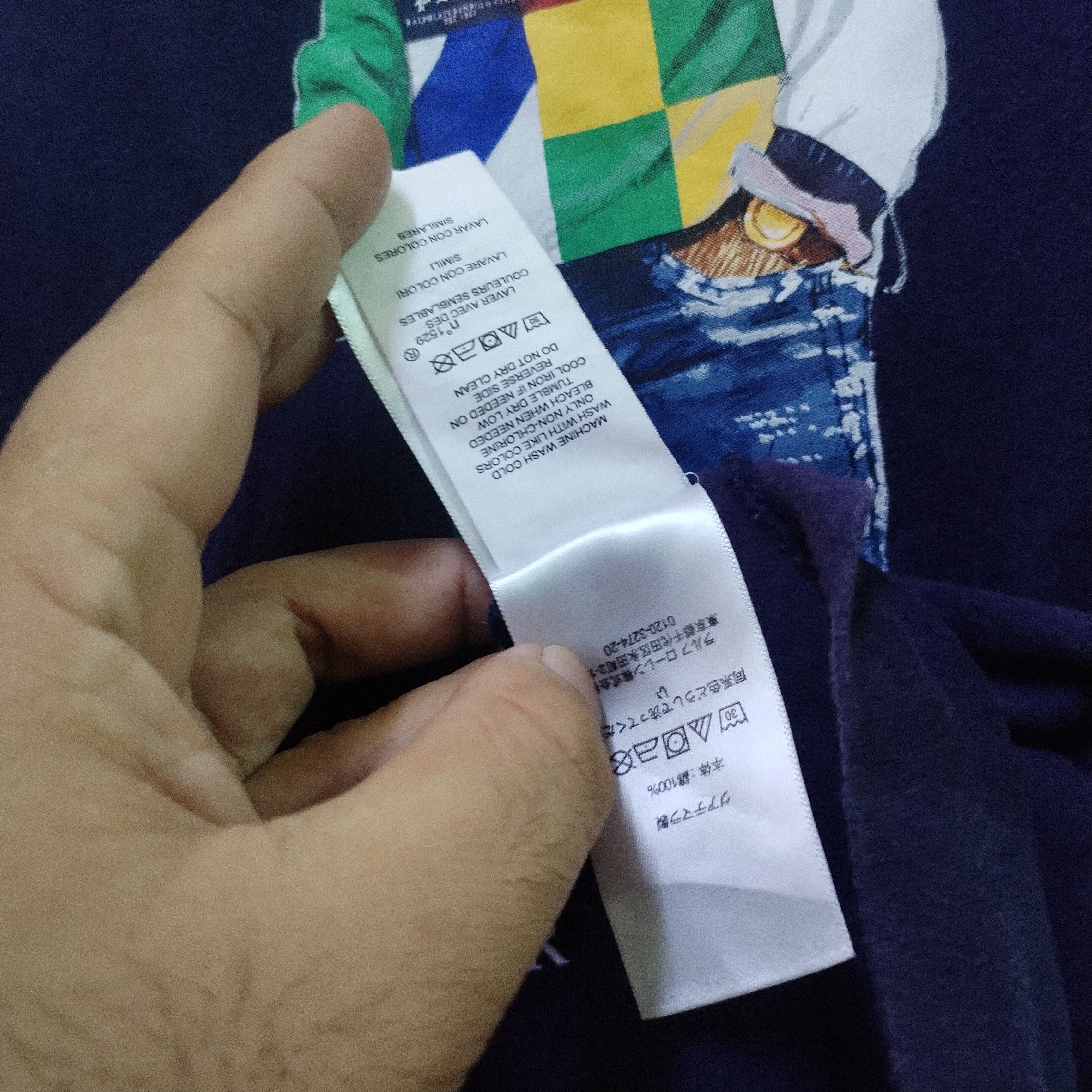 Polo Ralph Lauren Thrashed Sun Faded Polo Bear Vtg Shirt very rare Size US XL / EU 56 / 4 - 6 Thumbnail