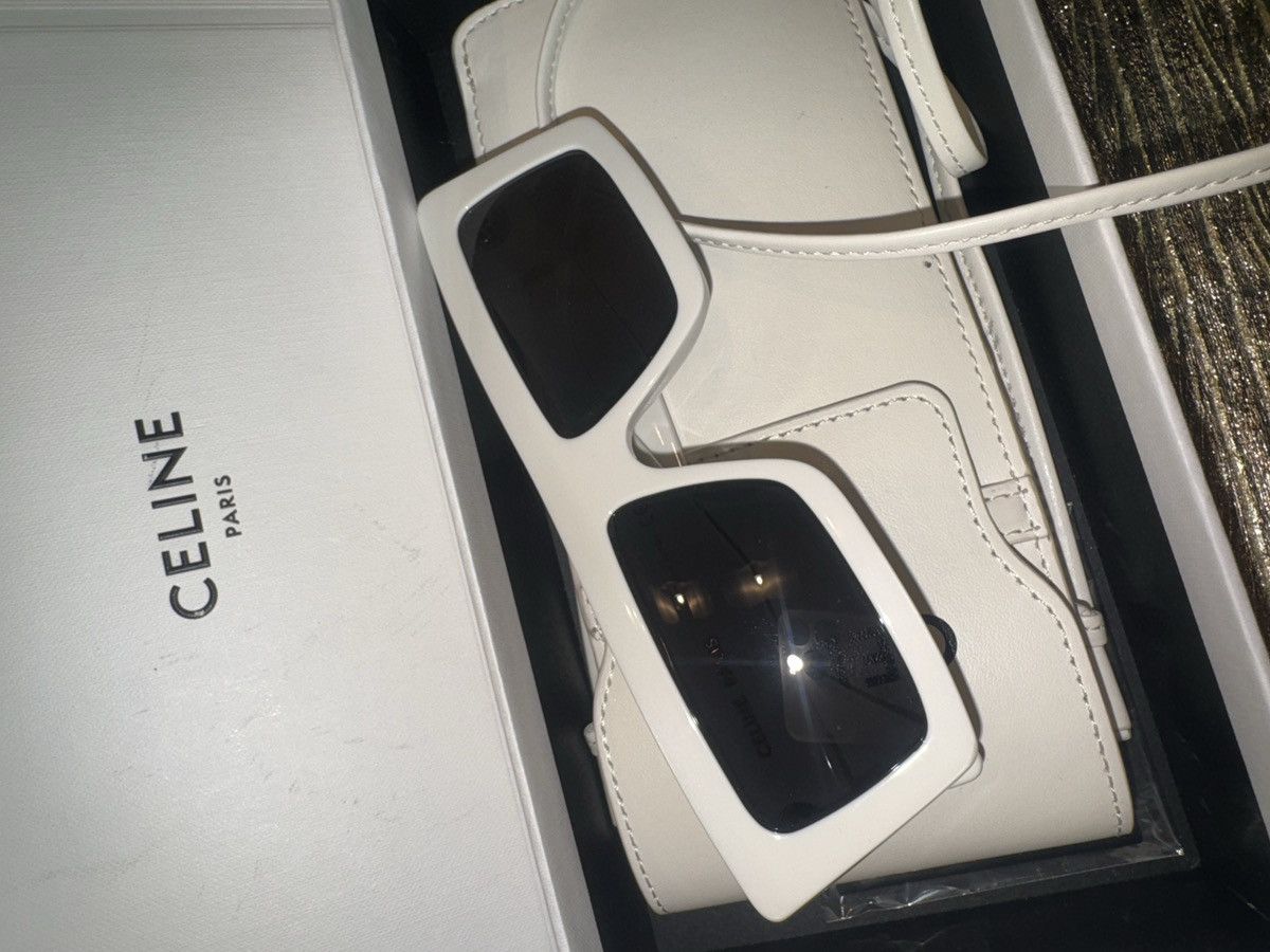 Celine CELINE by Hedi Slimane white Sunglasses with Pouch Size ONE SIZE - 1 Thumbnail