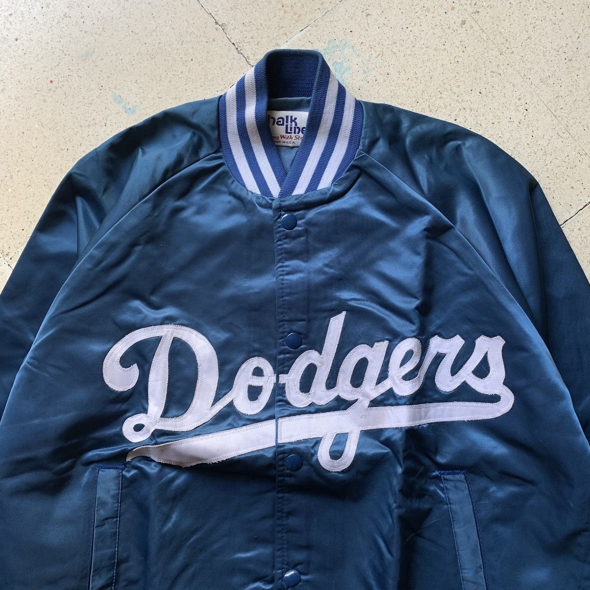 Chalk Line Vtg 80s La Dodgers Calk Line Bomber Jacket Size US M / EU 48-50 / 2 - 2 Thumbnail