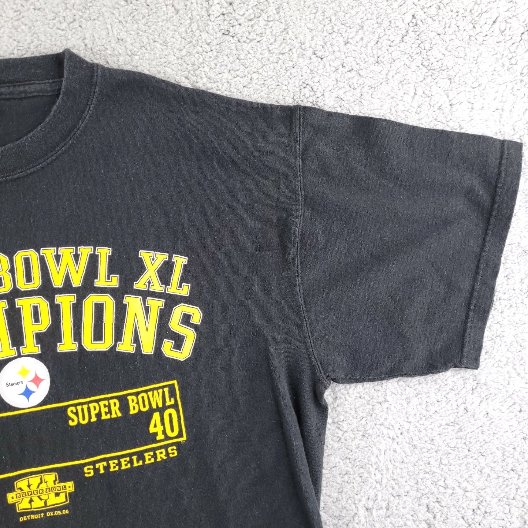 NFL VINTAGE Pittsburgh Steelers Superbowl XL Shirt Men's XL Black NFL Tee Size US XL / EU 56 / 4 - 5 Thumbnail