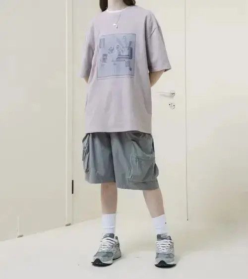 Other 21 Indigo Union Japan Light Grey Multi Pockets Worker Shorts Size US 32 / EU 48 - 3 Thumbnail