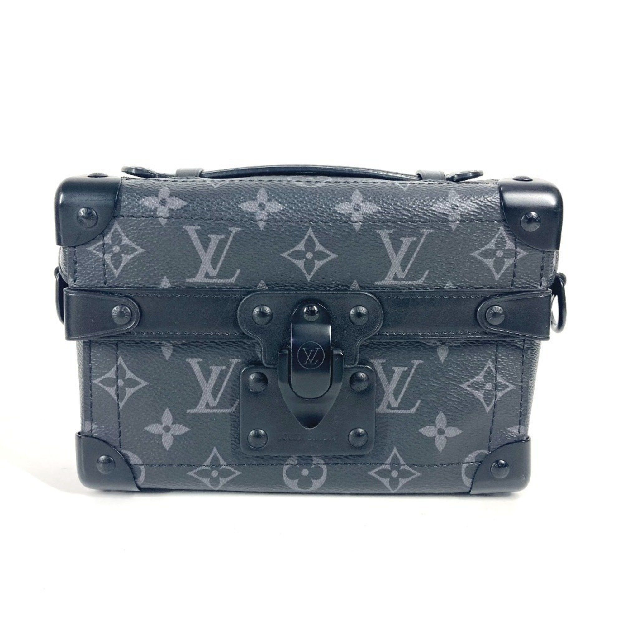 Louis Vuitton M11743 Monogram Eclipse Soul Trunk Crossbody Bag Flap Messenger Shoulder Canvas Men's Women's Black