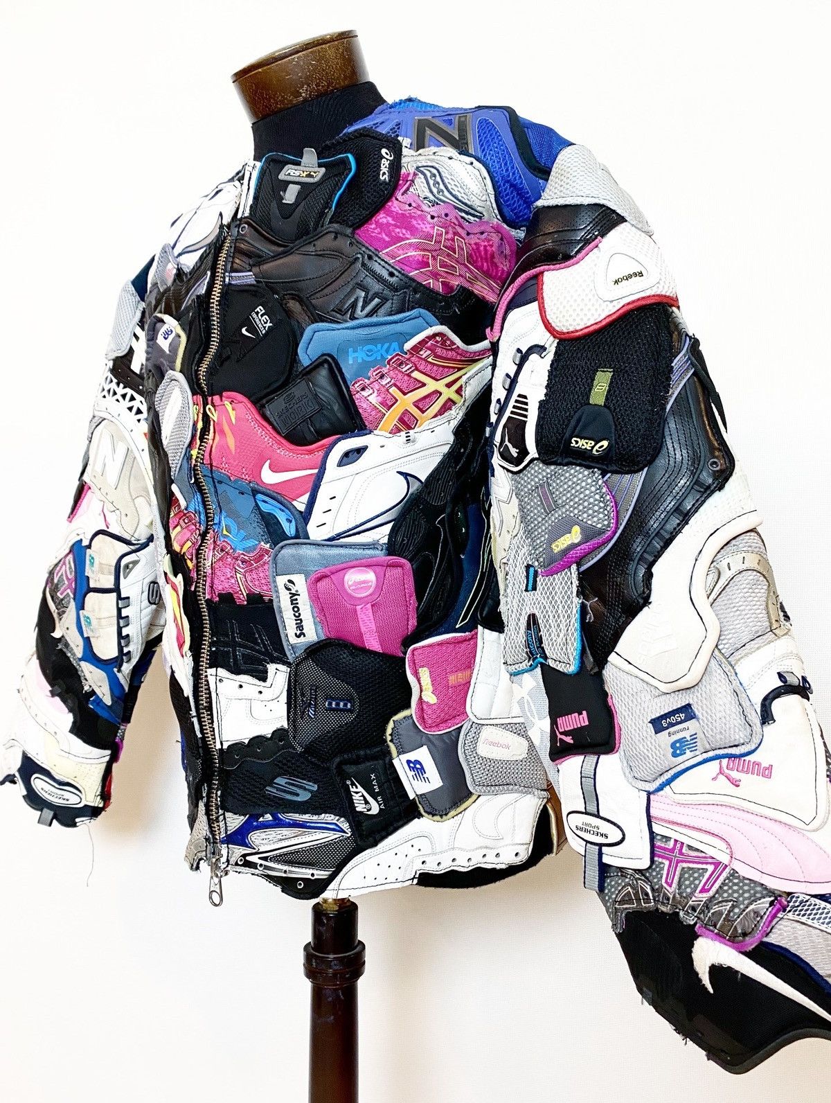 Handmade JACKET FROM SNEAKERS UPCYCLE BOMBER HANDMADE CUSTOM 1 OF 1 Size US L / EU 52-54 / 3 - 14 Thumbnail