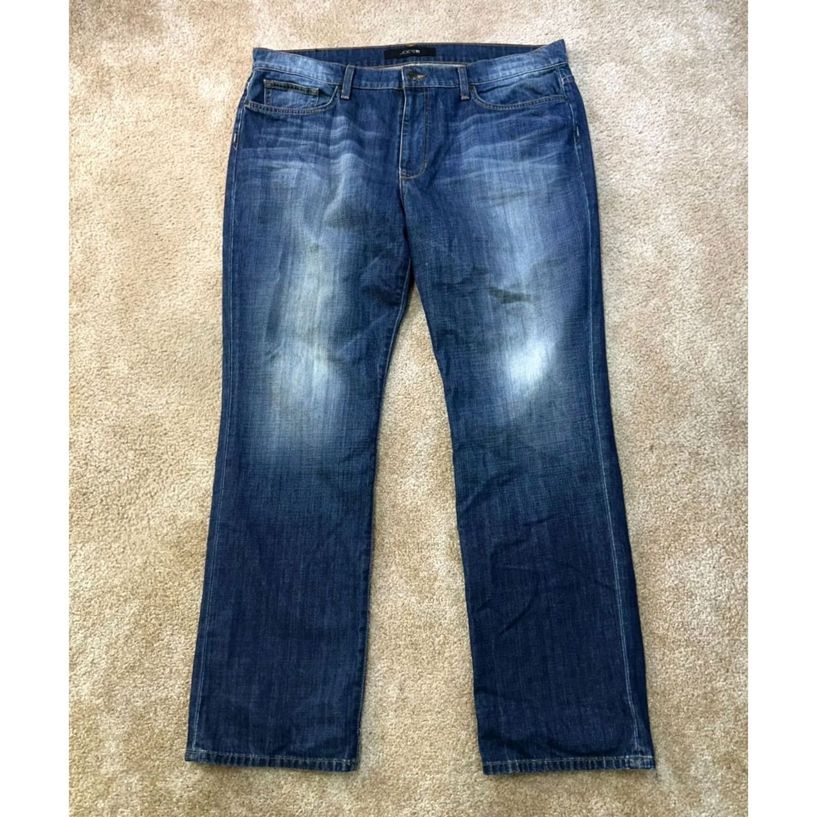 Vintage Joe's Jeans The Rebel Straight Leg Jeans Men 40x34 Blue Denim Jeans Regular Distressed 5-Pocket Denim Wash Dark Comfort Stretch N/A Size US 40 / EU 56 - 2 Thumbnail