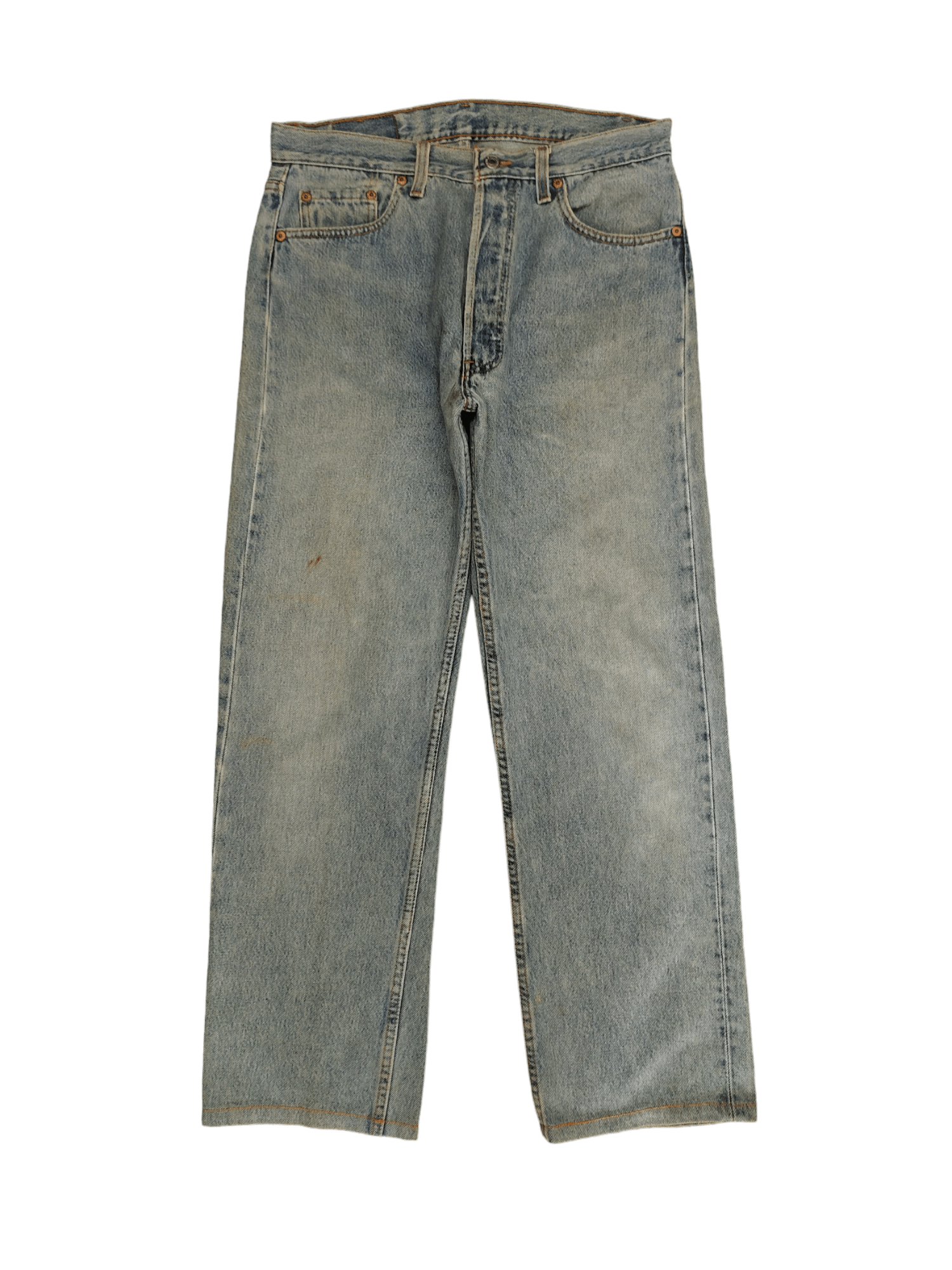 Size 32 x 27.5 Vintage Levis 501 Light Faded Wash Denim Jean