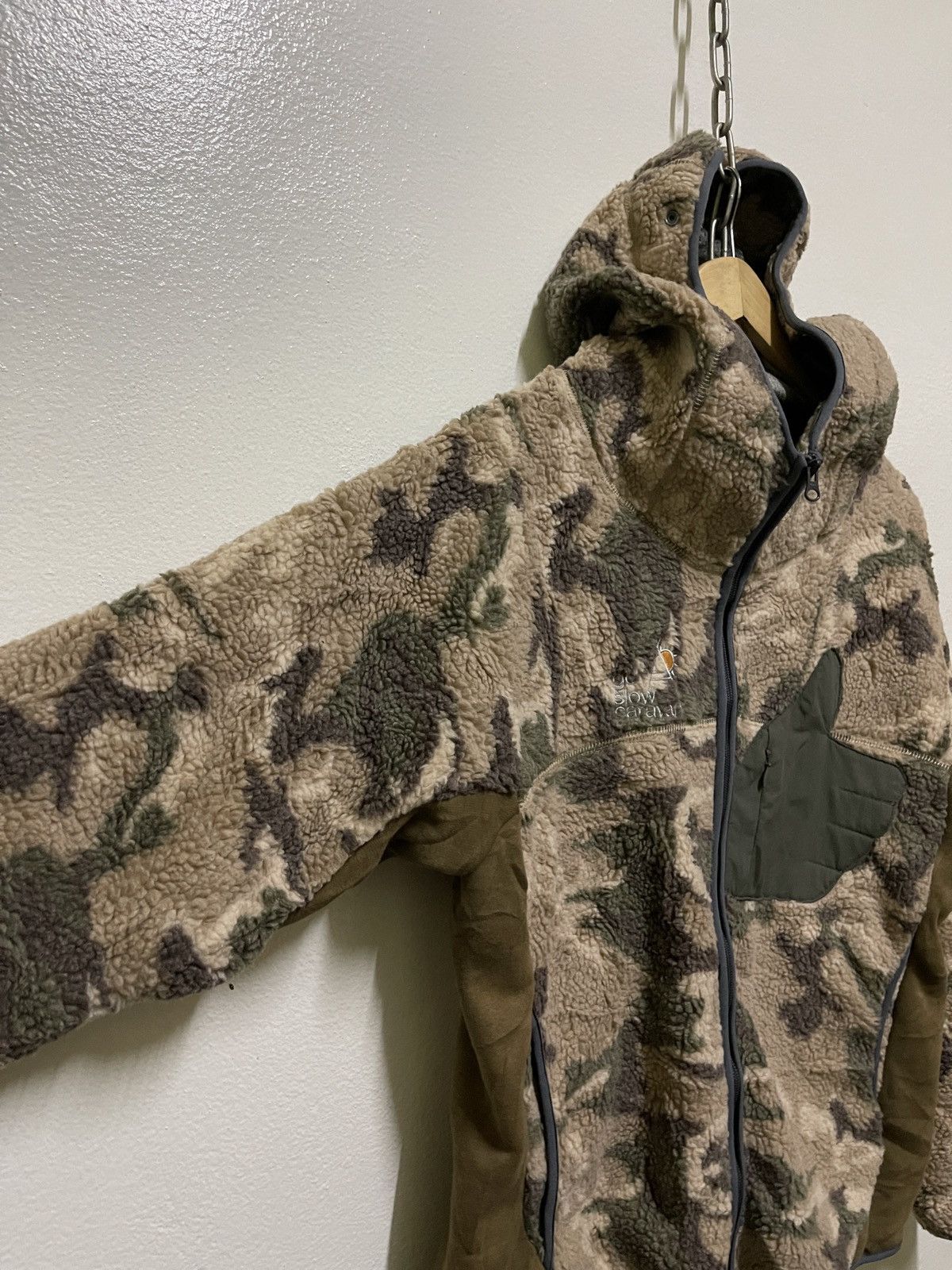 Japanese Brand × go slow caravan Go Slow Caravan Fleece Camouflage Hoodie Zipper Jacket Size US M / EU 48-50 / 2 - 2 Thumbnail