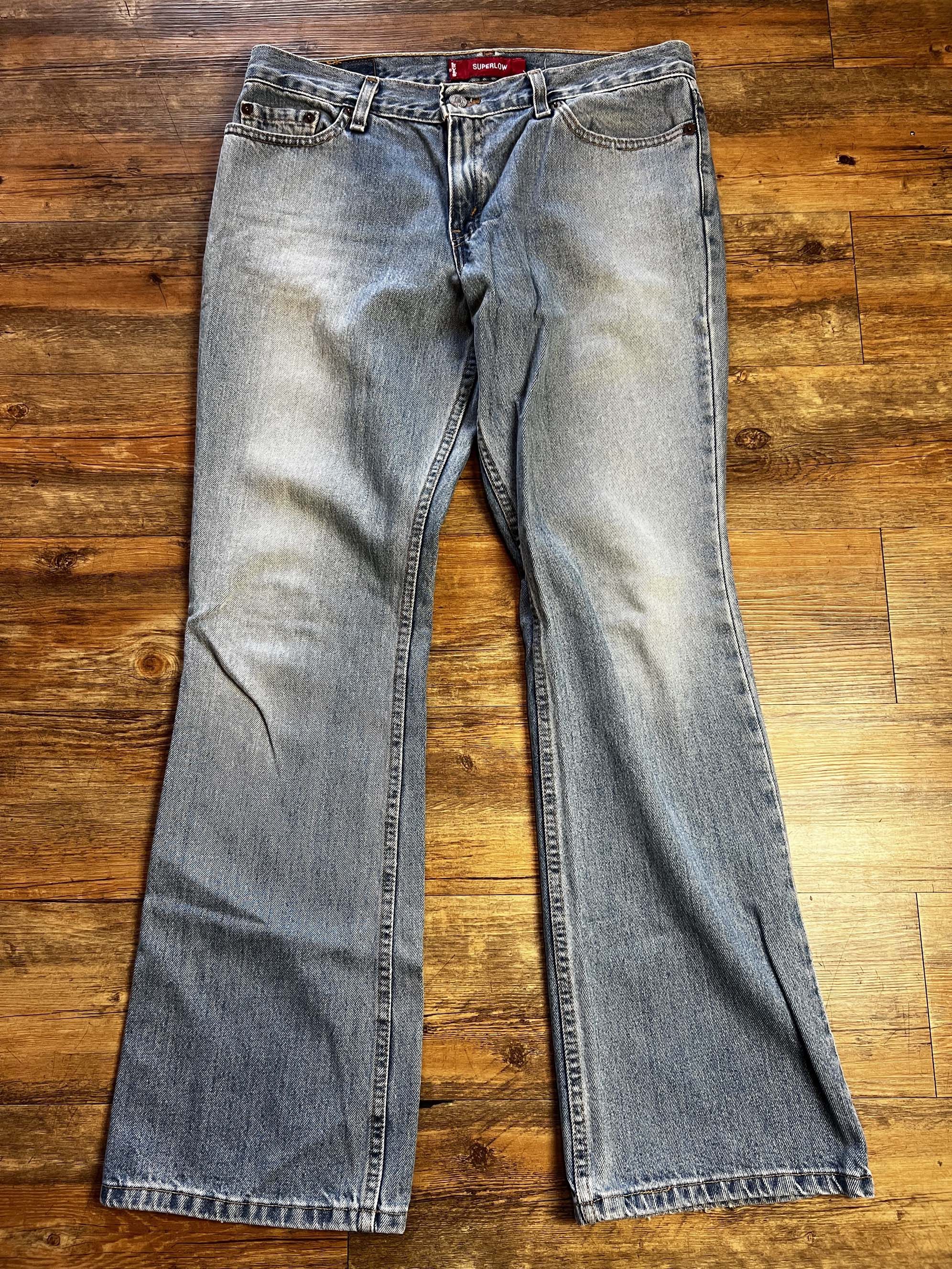 Levi's Vintage Clothing Vintage Levi's 518 Superlow Boot Cut Light Wash Denim Jeans Size 34" / US 12 / IT 48 - 16 Thumbnail