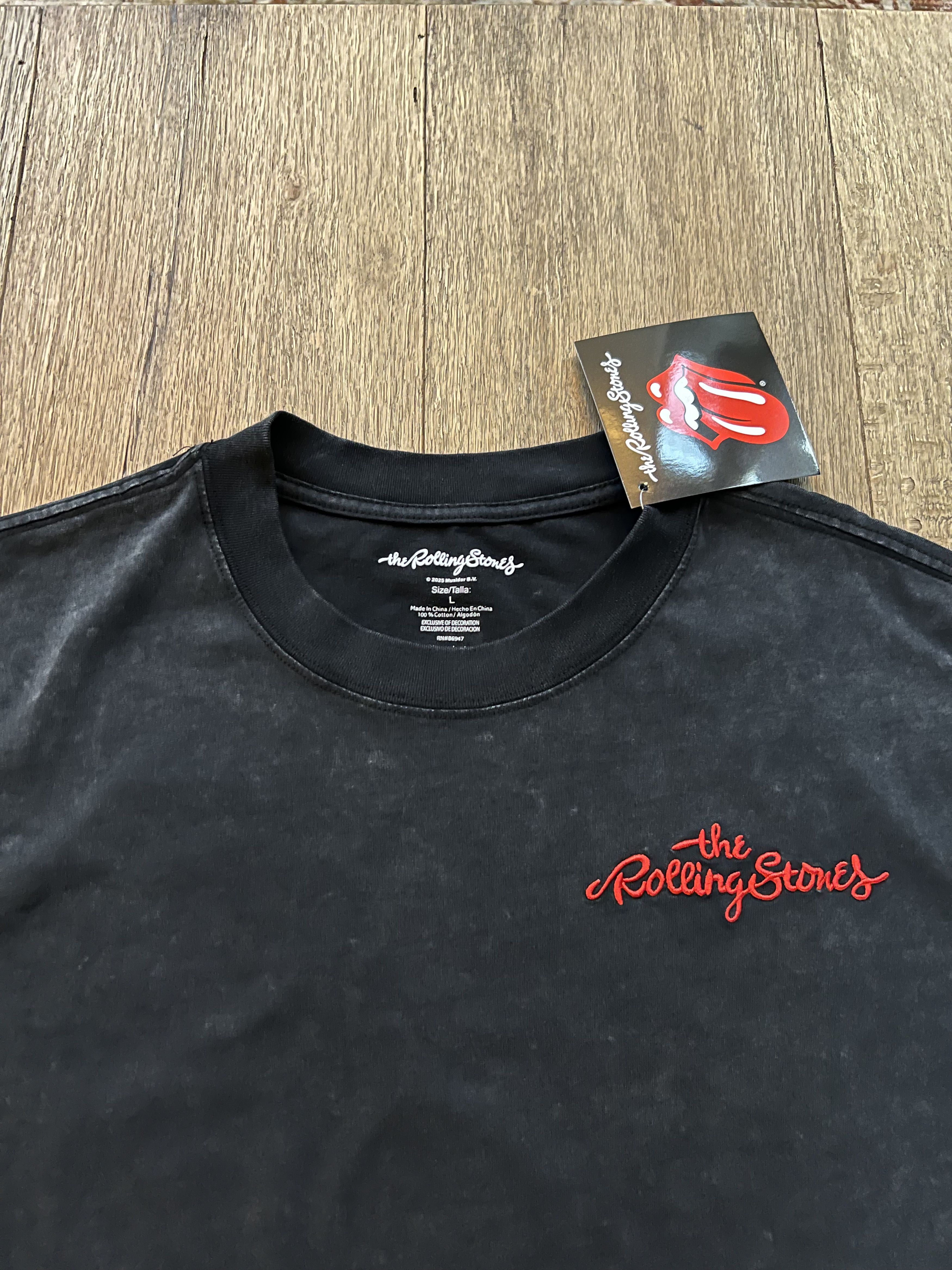 The Rolling Stones Rolling Stones Black Tee Embriodered Logo Sz L New Size US L / EU 52-54 / 3 - 3 Thumbnail