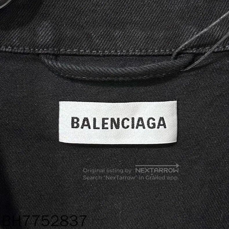 Balenciaga Balenciaga Back Water Droplet Logo Denim Jacket Size XS / US 0-2 / IT 36-38 - 3 Thumbnail